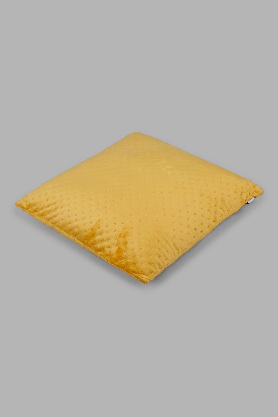 Redtag-Mustard-Dotted-Plain-Velvet-Cushion-Category:Cushions,-Colour:Mustard,-Deals:New-In,-Filter:Home-Bedroom,-HMW-BED-Cushions,-New-In-HMW-BED,-Non-Sale,-Section:Homewares,-W22A-Home-Bedroom-