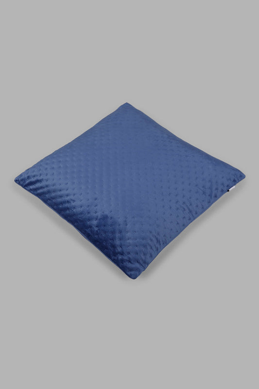Redtag-Blue-Dotted-Plain-Velvet-Cushion-Category:Cushions,-Colour:Blue,-Deals:New-In,-Filter:Home-Bedroom,-HMW-BED-Cushions,-New-In-HMW-BED,-Non-Sale,-Section:Homewares,-W22A-Home-Bedroom-