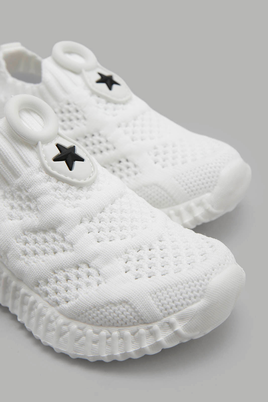 Redtag-White-Knit-Upper-Slip-On-Category:Shoes,-Colour:White,-Deals:New-In,-Filter:Boys-Footwear-(1-to-3-Yrs),-INB-Shoes,-New-In-INB-FOO,-Non-Sale,-Section:Boys-(0-to-14Yrs),-W22B-Infant-Boys-1 to 3 Years