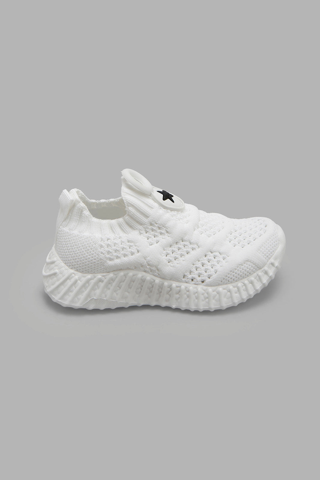 Redtag-White-Knit-Upper-Slip-On-Category:Shoes,-Colour:White,-Deals:New-In,-Filter:Boys-Footwear-(1-to-3-Yrs),-INB-Shoes,-New-In-INB-FOO,-Non-Sale,-Section:Boys-(0-to-14Yrs),-W22B-Infant-Boys-1 to 3 Years