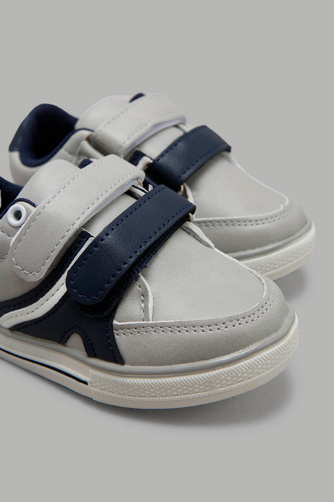 Redtag-Grey-Velcro-Strap-Sneaker-Category:Shoes,-Colour:Grey,-Deals:New-In,-Filter:Boys-Footwear-(1-to-3-Yrs),-INB-Shoes,-New-In-INB-FOO,-Non-Sale,-Section:Boys-(0-to-14Yrs),-W22B-Infant-Boys-1 to 3 Years
