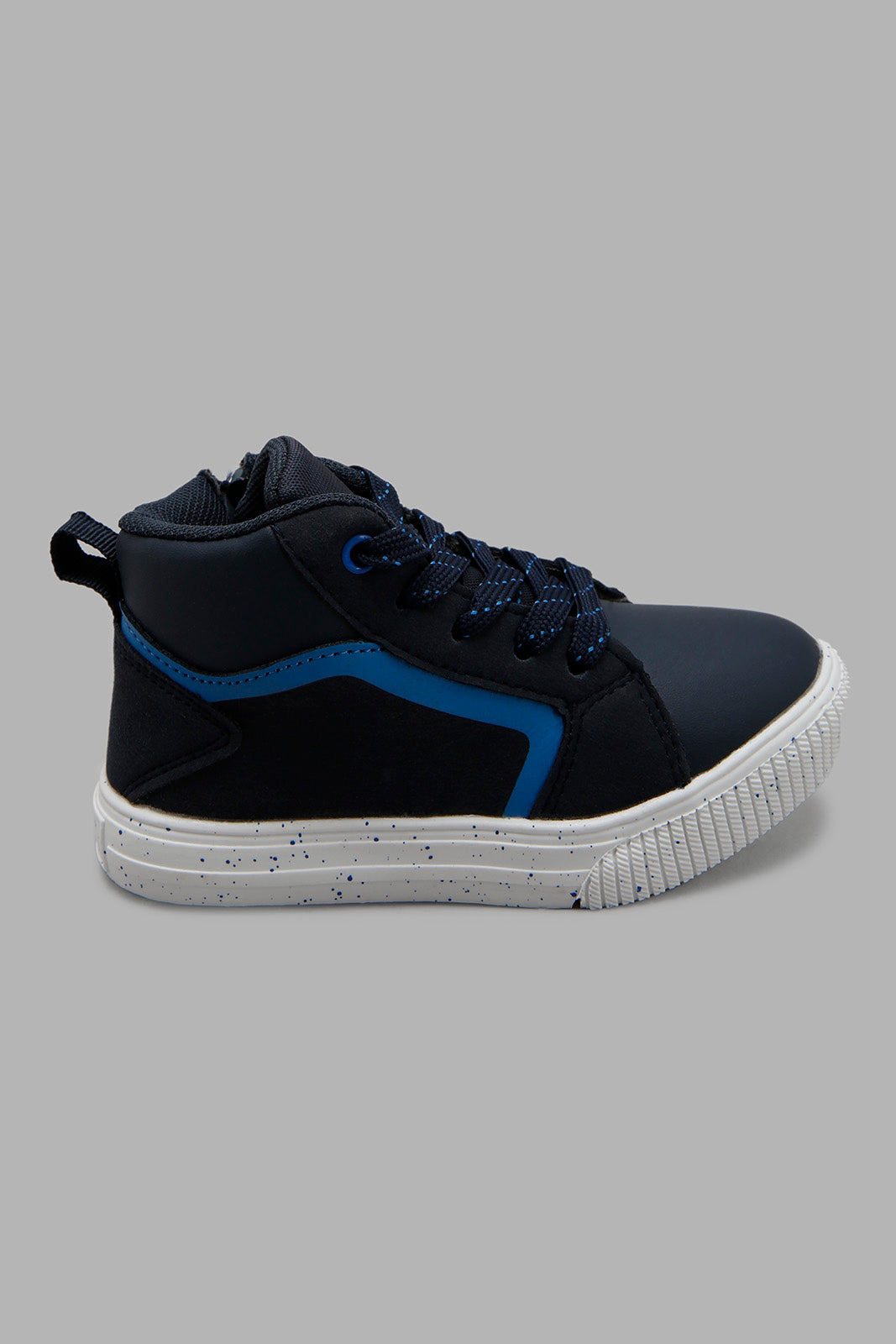Redtag-Navy-Lace-Up-High-Top-Boots-Category:Boots,-Colour:Navy,-Deals:New-In,-Filter:Boys-Footwear-(1-to-3-Yrs),-INB-Boots,-New-In-INB-FOO,-Non-Sale,-Section:Boys-(0-to-14Yrs),-W22B-Infant-Boys-1 to 3 Years