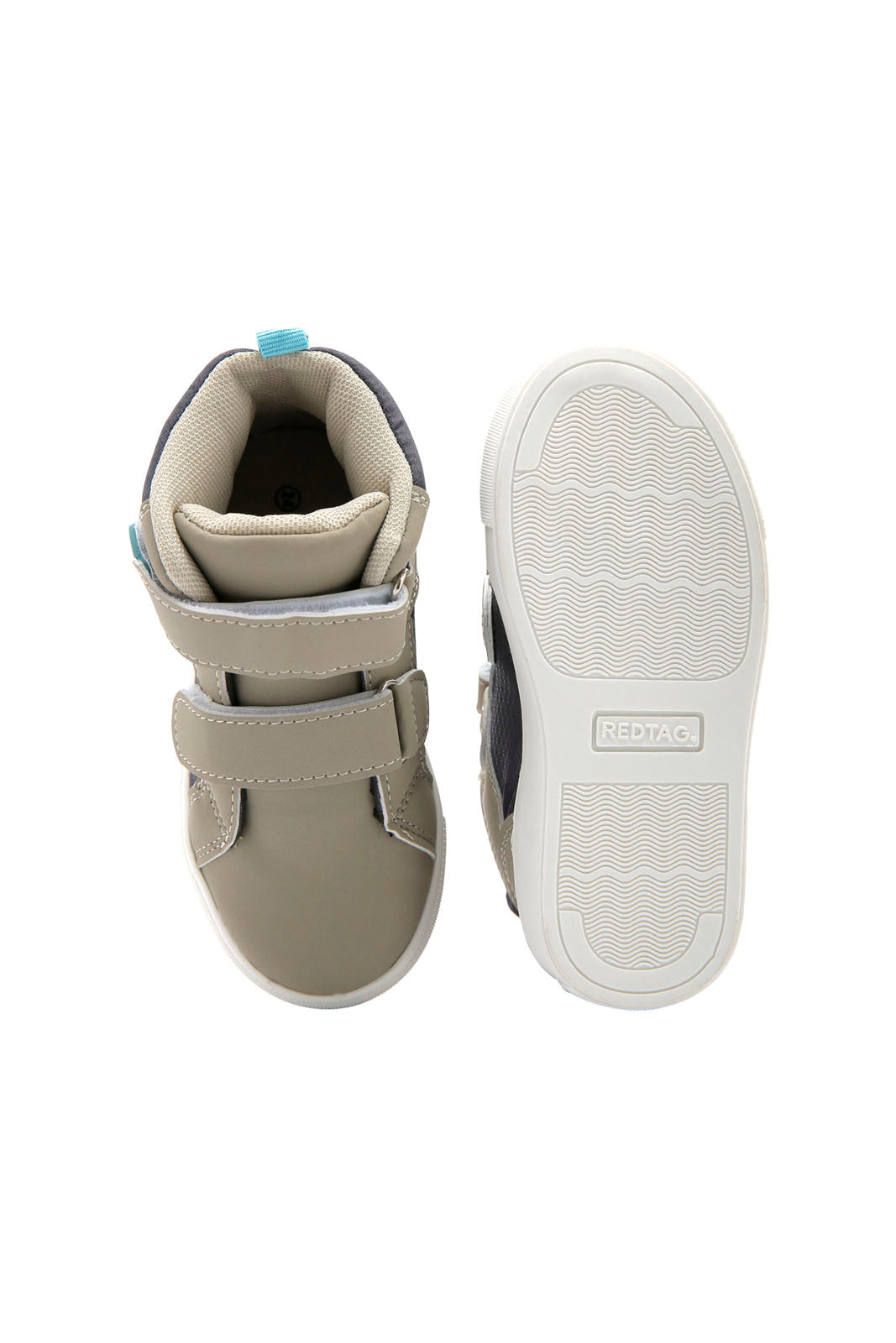 Redtag-Grey-Velcro-Strap-High-Top-Boots-Category:Boots,-Colour:Grey,-Deals:New-In,-Dept:Boys,-Filter:Boys-Footwear-(1-to-3-Yrs),-INB-Boots,-New-In-INB-FOO,-Non-Sale,-Section:Boys-(0-to-14Yrs),-W22B-Infant-Boys-1 to 3 Years