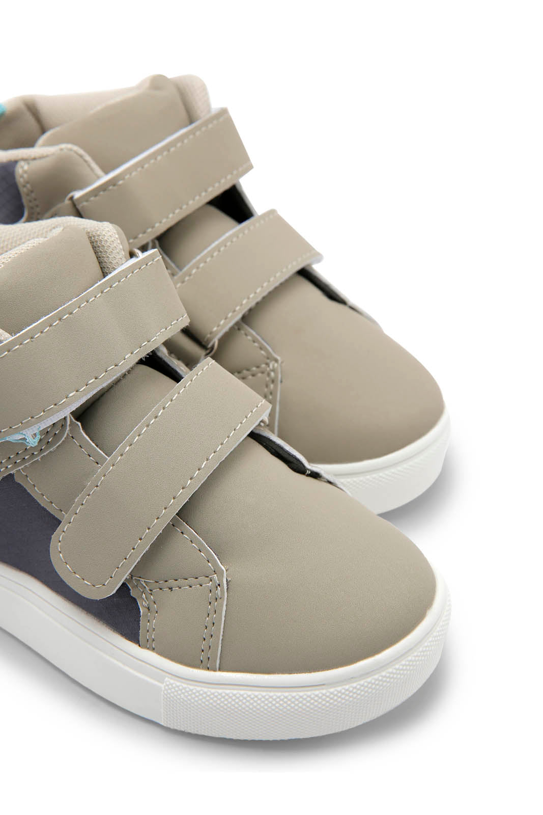 Redtag-Grey-Velcro-Strap-High-Top-Boots-Category:Boots,-Colour:Grey,-Deals:New-In,-Dept:Boys,-Filter:Boys-Footwear-(1-to-3-Yrs),-INB-Boots,-New-In-INB-FOO,-Non-Sale,-Section:Boys-(0-to-14Yrs),-W22B-Infant-Boys-1 to 3 Years