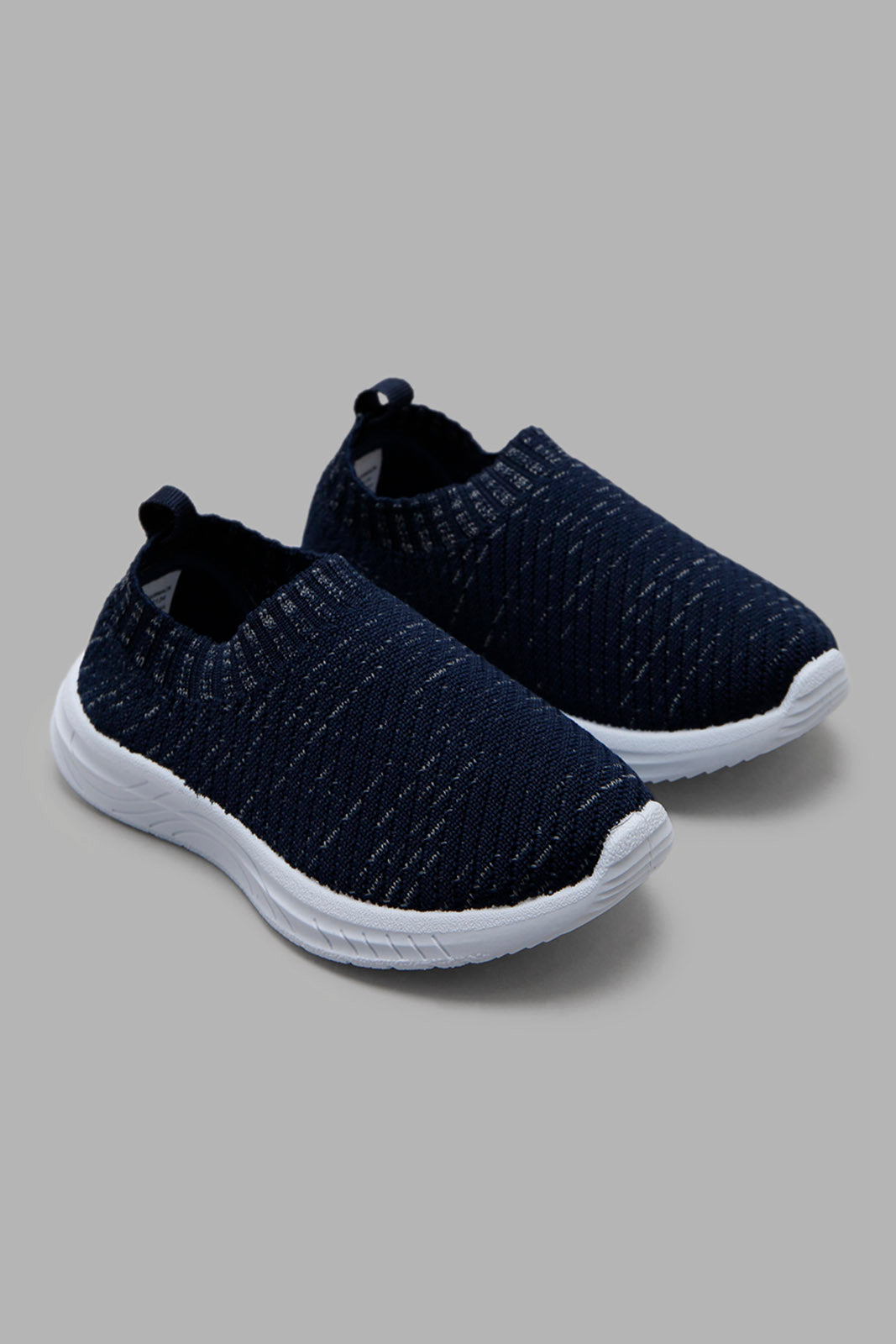 Redtag-Navy-Knit-Pump-Category:Trainers,-Colour:Navy,-Deals:New-In,-Filter:Boys-Footwear-(1-to-3-Yrs),-INB-Trainers,-New-In-INB-FOO,-Non-Sale,-Section:Boys-(0-to-14Yrs),-W22B-Infant-Boys-1 to 3 Years