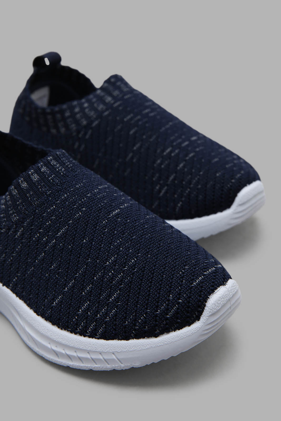 Redtag-Navy-Knit-Pump-Category:Trainers,-Colour:Navy,-Deals:New-In,-Filter:Boys-Footwear-(1-to-3-Yrs),-INB-Trainers,-New-In-INB-FOO,-Non-Sale,-Section:Boys-(0-to-14Yrs),-W22B-Infant-Boys-1 to 3 Years