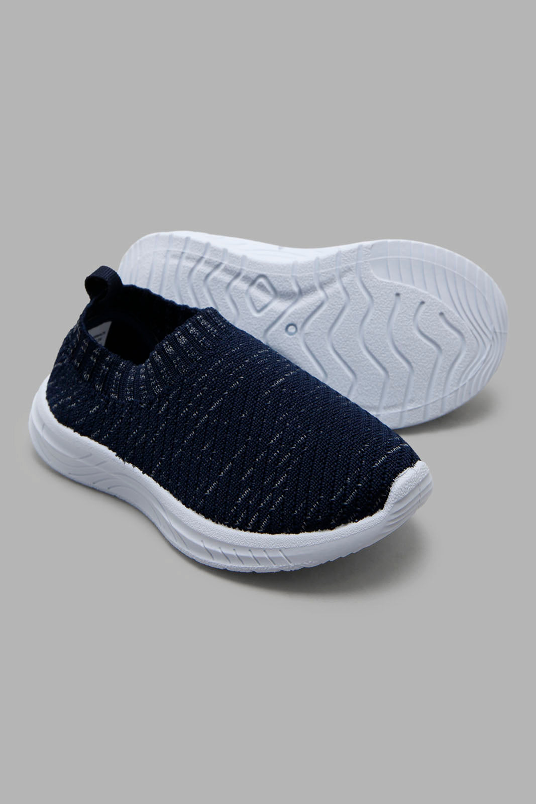 Redtag-Navy-Knit-Pump-Category:Trainers,-Colour:Navy,-Deals:New-In,-Filter:Boys-Footwear-(1-to-3-Yrs),-INB-Trainers,-New-In-INB-FOO,-Non-Sale,-Section:Boys-(0-to-14Yrs),-W22B-Infant-Boys-1 to 3 Years
