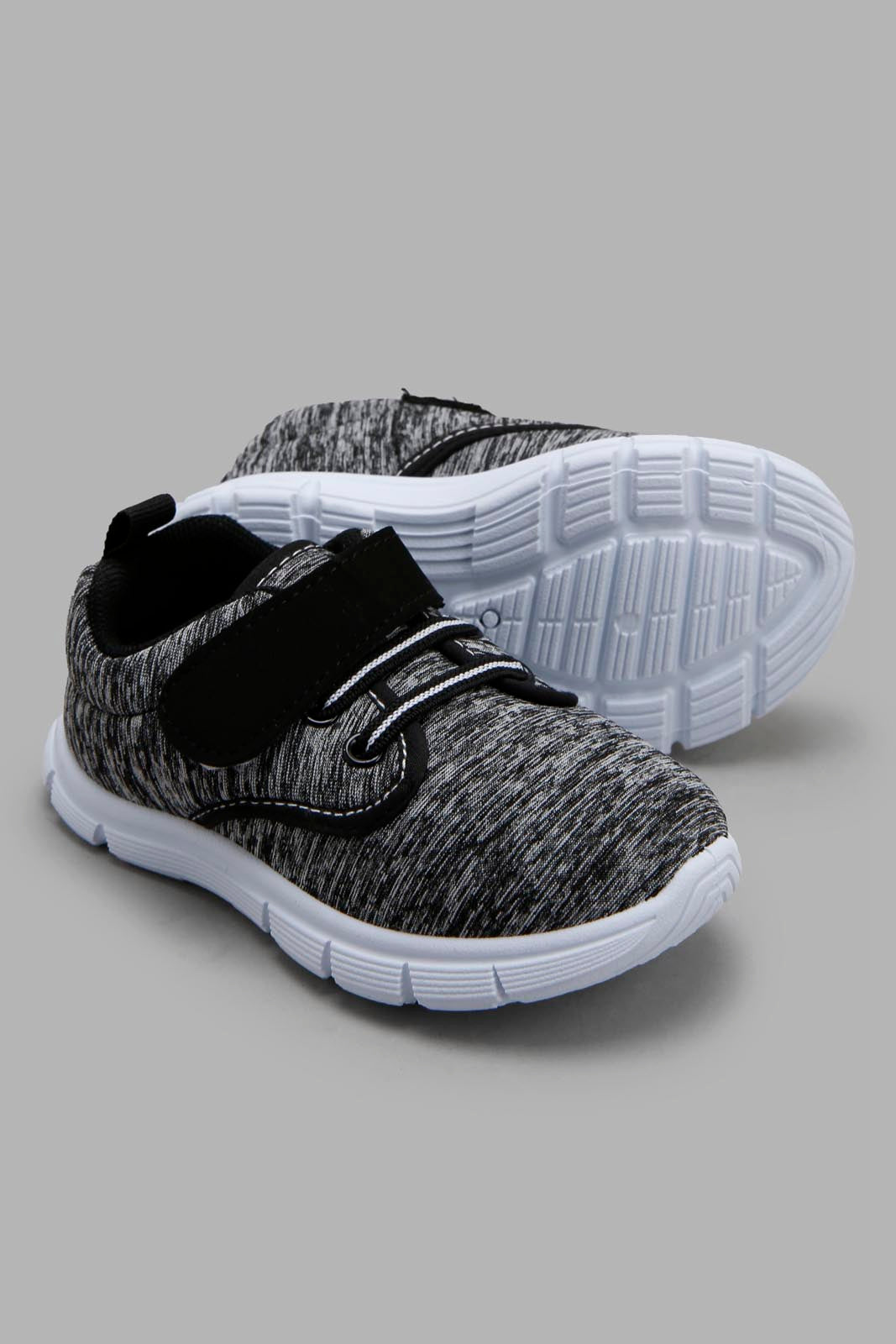 Redtag-Grey-Velcro-Strap-Pump-Category:Trainers,-Colour:Grey,-Deals:New-In,-Filter:Boys-Footwear-(1-to-3-Yrs),-INB-Trainers,-New-In-INB-FOO,-Non-Sale,-Section:Boys-(0-to-14Yrs),-W22B-Infant-Boys-1 to 3 Years