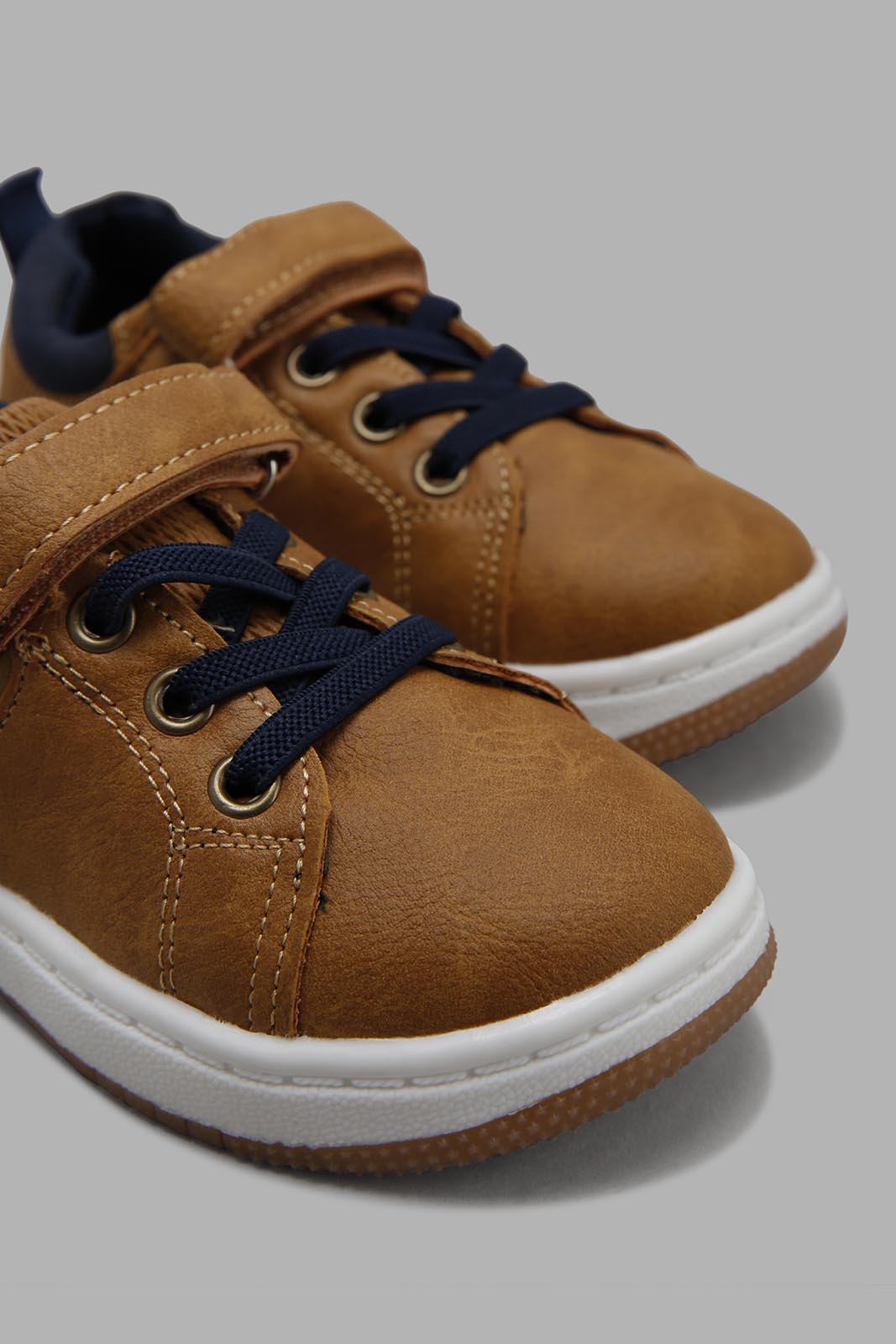 Redtag-Tan-Velcro-Strap-Sneakers-Category:Shoes,-Colour:Tan,-Deals:New-In,-Filter:Boys-Footwear-(1-to-3-Yrs),-INB-Shoes,-New-In-INB-FOO,-Non-Sale,-Section:Boys-(0-to-14Yrs),-W22B-Infant-Boys-1 to 3 Years