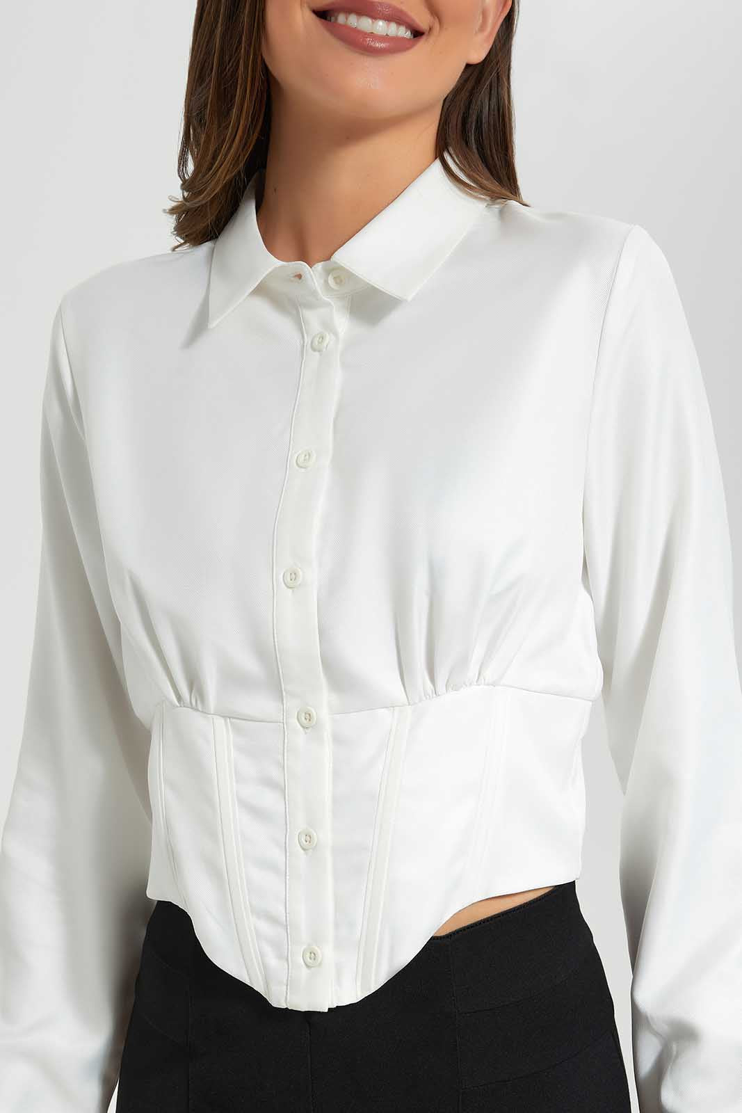 Redtag-White-Shirt-With-Bustier-Category:Blouses,-Colour:White,-Deals:New-In,-Filter:Women's-Clothing,-LDC,-LDC-Blouses,-New-In-LDC-APL,-Non-Sale,-Section:Women,-W22O-Women's-