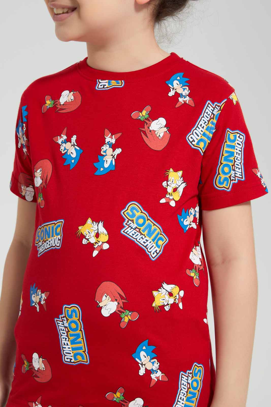 Redtag-Red-Printed-Sonic-SS-T-Shirt-BOY-T-Shirts,-Category:T-Shirts,-CHR,-Colour:Red,-Deals:New-In,-Filter:Boys-(2-to-8-Yrs),-New-In-BOY-APL,-Non-Sale,-Section:Boys-(0-to-14Yrs),-TBL,-W22O-Boys-2 to 8 Years