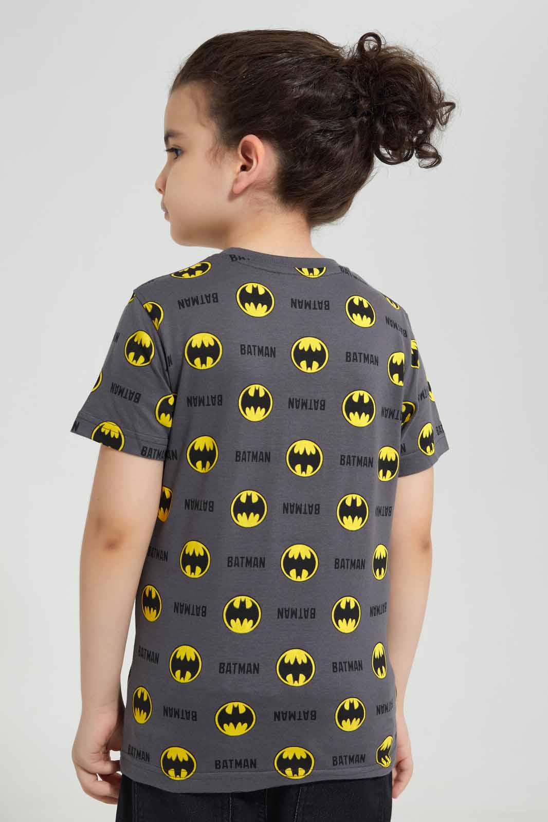 Redtag-Grey-Printed-Batman-SS-T-Shirt-BOY-T-Shirts,-Category:T-Shirts,-CHR,-Colour:Grey,-Deals:New-In,-Filter:Boys-(2-to-8-Yrs),-New-In-BOY-APL,-Non-Sale,-Section:Boys-(0-to-14Yrs),-TBL,-W22O-Boys-2 to 8 Years