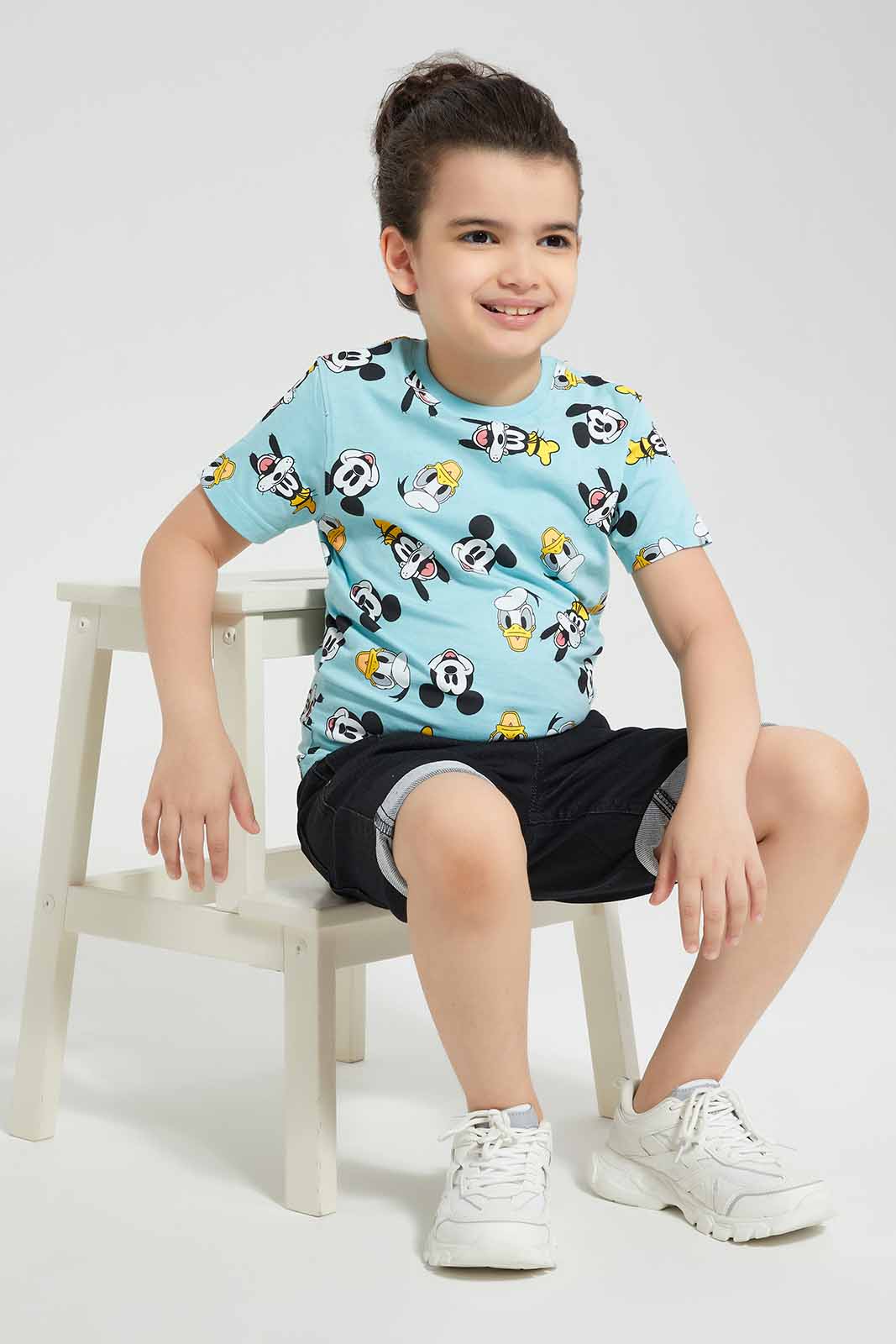 Redtag-Aqua-Printed-Mickey-Mouse-SS-T-Shirt-BOY-T-Shirts,-Category:T-Shirts,-CHR,-Colour:Blue,-Deals:New-In,-Filter:Boys-(2-to-8-Yrs),-New-In-BOY-APL,-Non-Sale,-Section:Boys-(0-to-14Yrs),-TBL,-W22O-Boys-2 to 8 Years