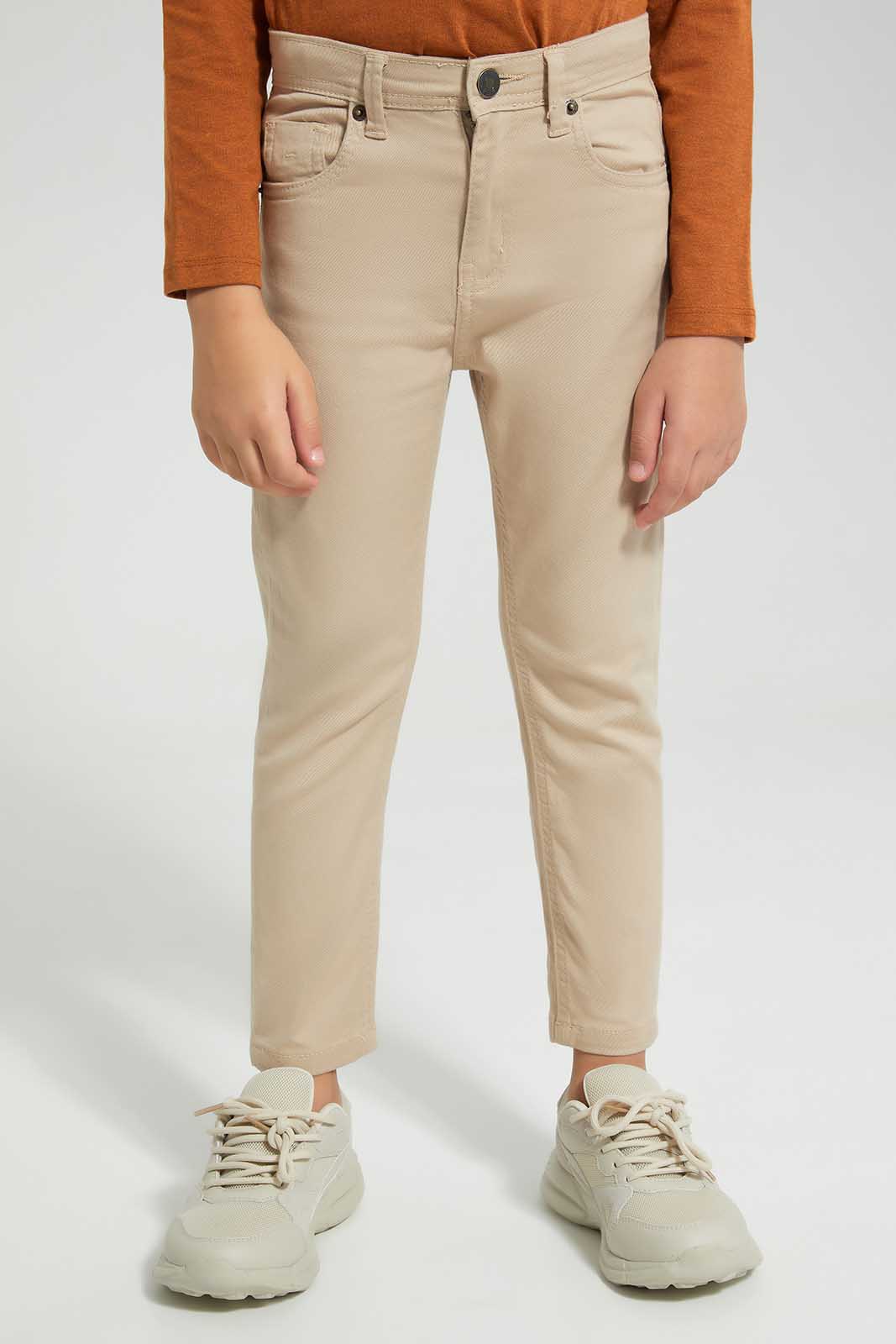 Redtag-Beige-Coloured-Twill-Stretch-Jean-BOY-Jeans,-Category:Jeans,-Colour:Beige,-Deals:New-In,-Filter:Boys-(2-to-8-Yrs),-New-In-BOY,-Non-Sale,-Section:Boys-(0-to-14Yrs),-W22O-Boys-2 to 8 Years