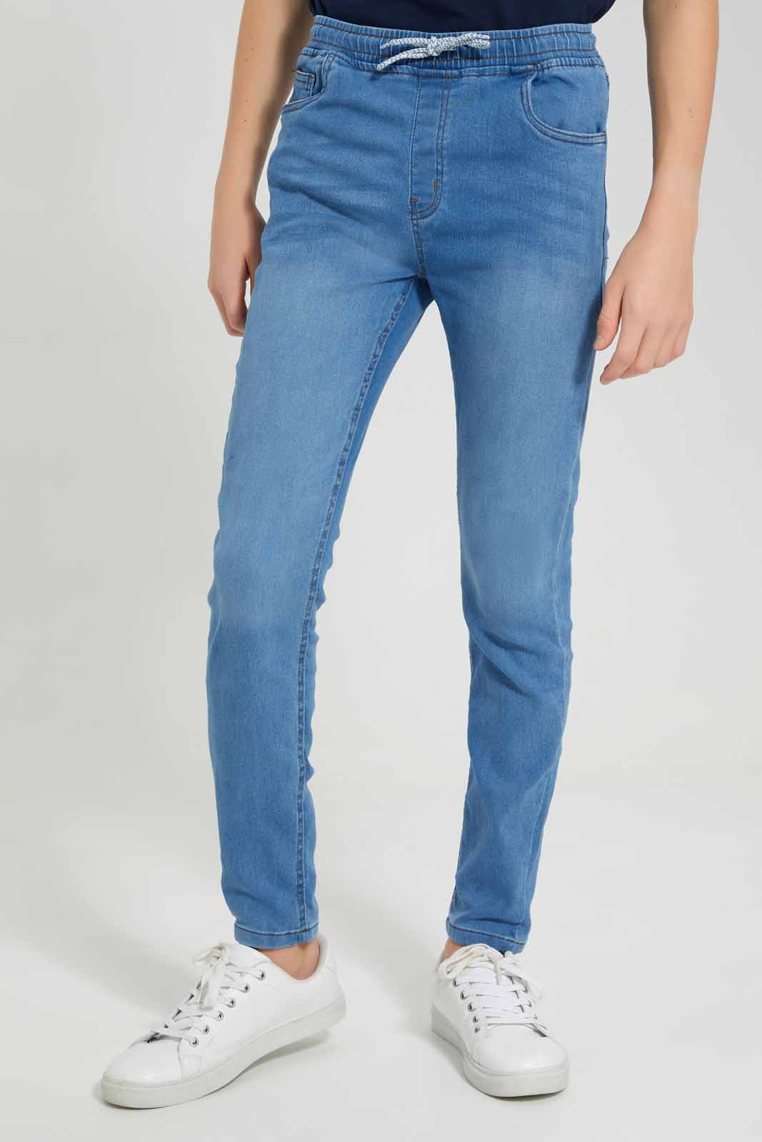 Redtag-Light-Wash-Pull-On-Jeans-BSR-Jeans,-Category:Jeans,-Colour:Light-Wash,-Deals:New-In,-Filter:Senior-Boys-(8-to-14-Yrs),-FIT-WALL-(FTW),-New-In-BSR-APL,-Non-Sale,-Section:Boys-(0-to-14Yrs),-W22O-Senior-Boys-9 to 14 Years
