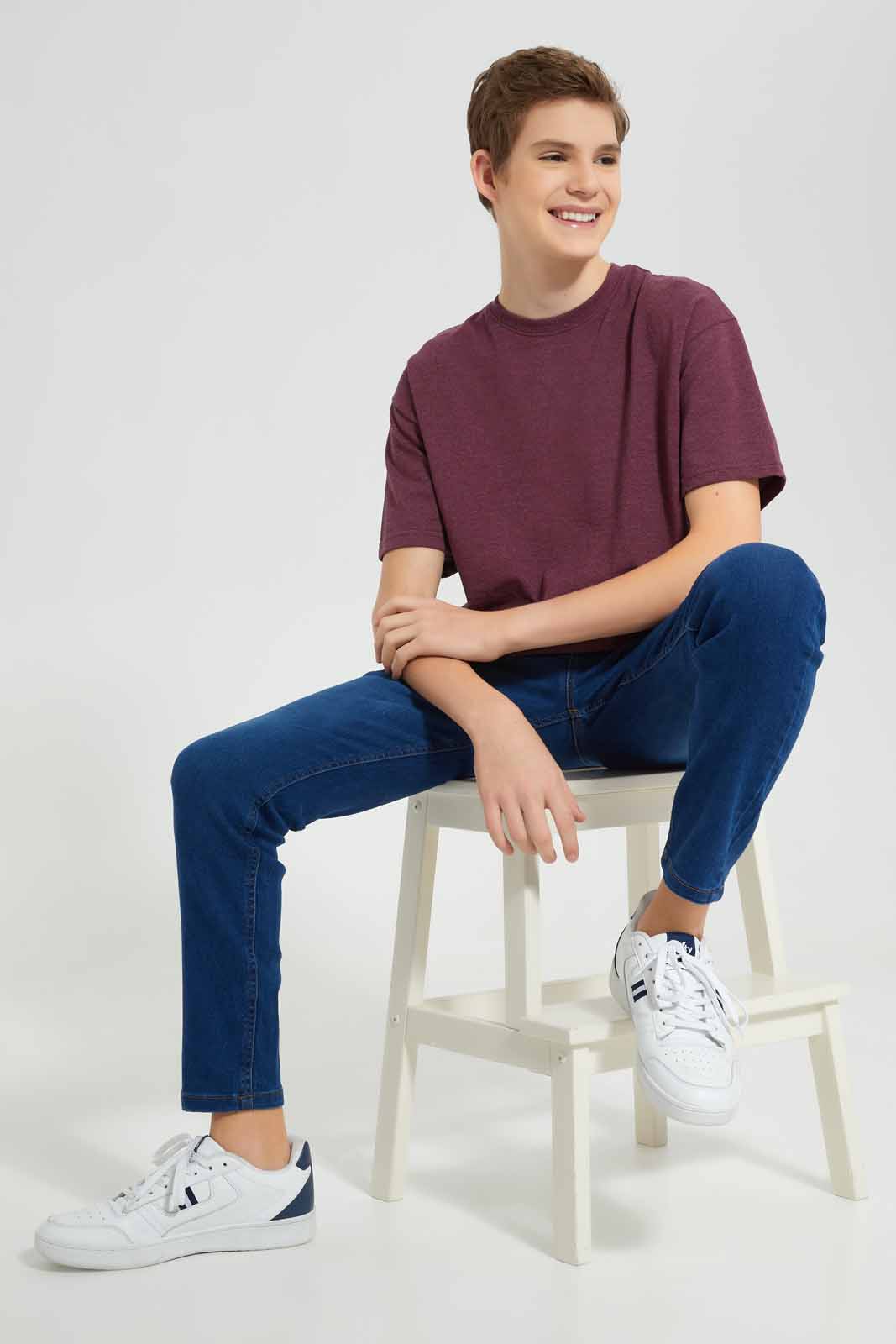 Redtag-Dark-Wash-Pull-On-Jeans-BSR-Jeans,-Category:Jeans,-Colour:Dark-Wash,-Deals:New-In,-Filter:Senior-Boys-(8-to-14-Yrs),-FIT-WALL-(FTW),-New-In-BSR-APL,-Non-Sale,-Section:Boys-(0-to-14Yrs),-W22O-Senior-Boys-9 to 14 Years
