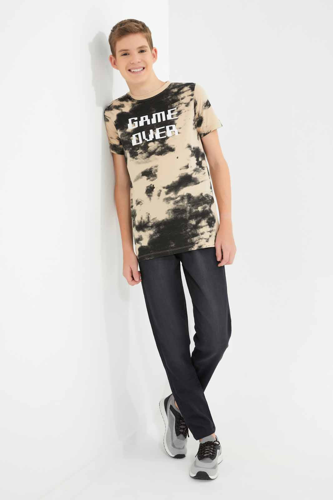 Redtag-Black-Pull-On-Knit-Denim-Without-Cuff-BSR-Jeans,-Category:Jeans,-Colour:Black,-Deals:New-In,-Filter:Senior-Boys-(9-to-14-Yrs),-FIT-WALL-(FTW),-New-In-BSR-APL,-Non-Sale,-Section:Boys-(0-to-14Yrs),-W22O-Senior-Boys-9 to 14 Years