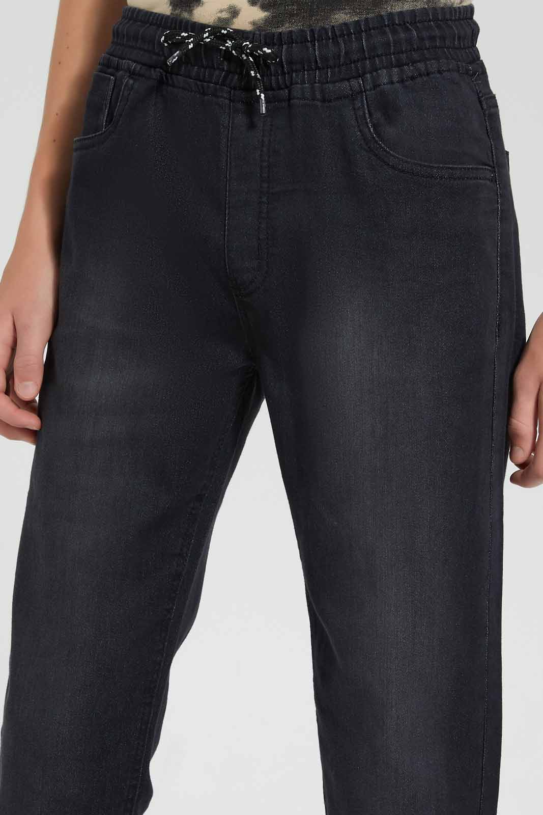 Redtag-Black-Pull-On-Knit-Denim-Without-Cuff-BSR-Jeans,-Category:Jeans,-Colour:Black,-Deals:New-In,-Filter:Senior-Boys-(9-to-14-Yrs),-FIT-WALL-(FTW),-New-In-BSR-APL,-Non-Sale,-Section:Boys-(0-to-14Yrs),-W22O-Senior-Boys-9 to 14 Years