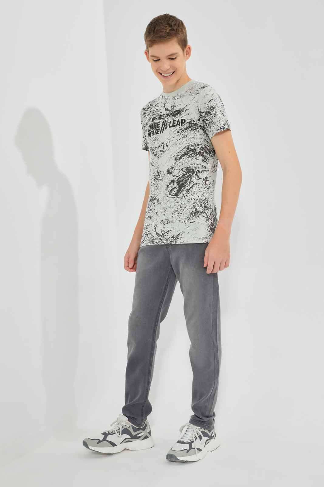 Redtag-Grey-Pull-On-Knit-Denim-Without-Cuff-BSR-Jeans,-Category:Jeans,-Colour:Grey,-Deals:New-In,-Filter:Senior-Boys-(9-to-14-Yrs),-FIT-WALL-(FTW),-New-In-BSR-APL,-Non-Sale,-Section:Boys-(0-to-14Yrs),-W22O-Senior-Boys-9 to 14 Years