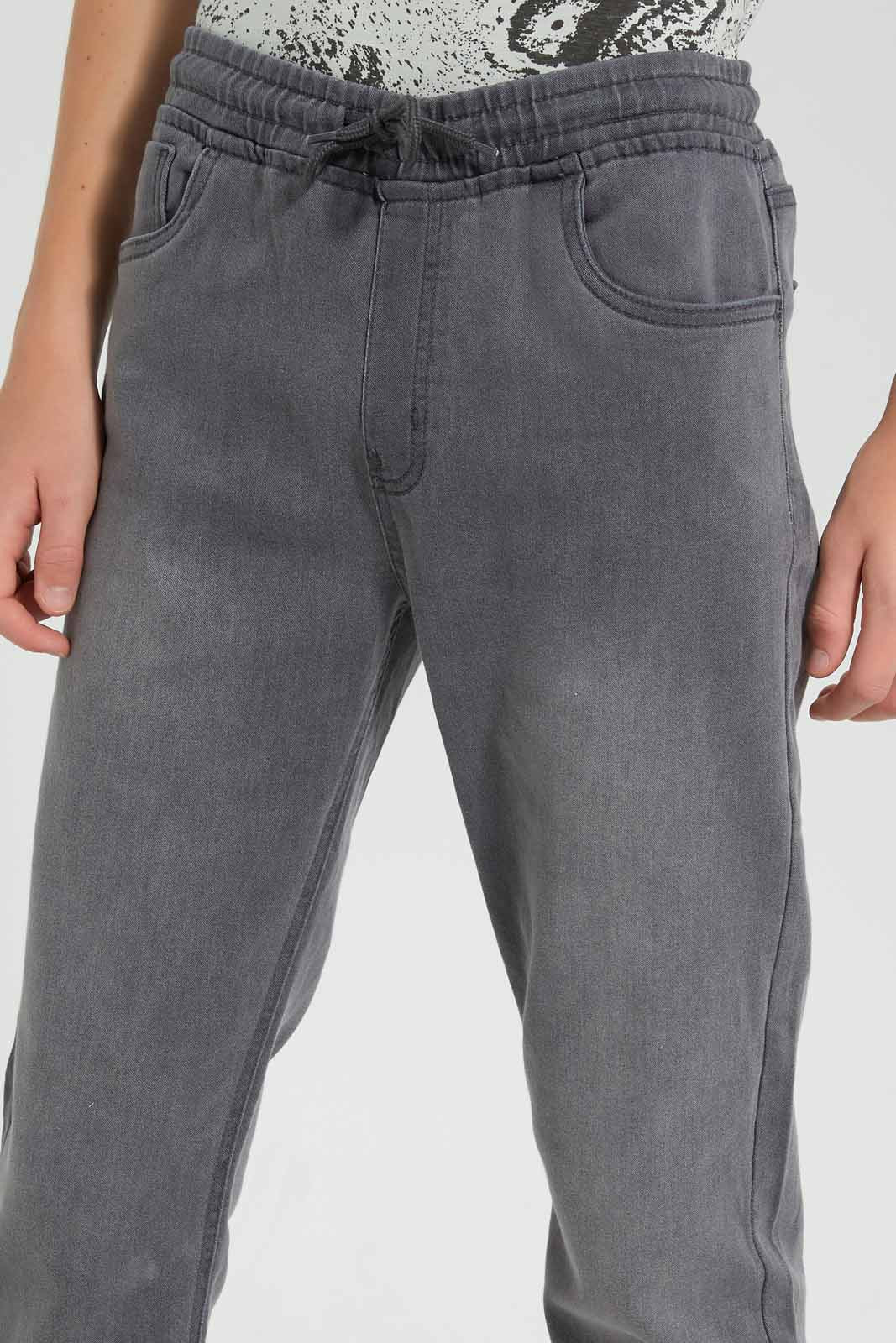 Redtag-Grey-Pull-On-Knit-Denim-Without-Cuff-BSR-Jeans,-Category:Jeans,-Colour:Grey,-Deals:New-In,-Filter:Senior-Boys-(9-to-14-Yrs),-FIT-WALL-(FTW),-New-In-BSR-APL,-Non-Sale,-Section:Boys-(0-to-14Yrs),-W22O-Senior-Boys-9 to 14 Years