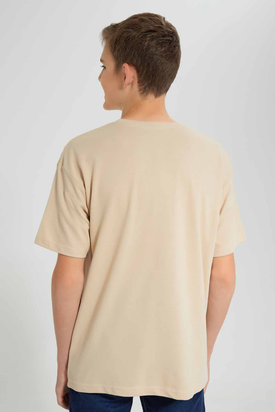 Redtag-Beige-Oversize-Sweat-T-Shirt-BSR-Sweatshirts,-Category:Sweatshirts,-Colour:Beige,-Deals:New-In,-Filter:Senior-Boys-(9-to-14-Yrs),-New-In-BSR-APL,-Non-Sale,-Section:Boys-(0-to-14Yrs),-TBL,-W22O-Senior-Boys-9 to 14 Years