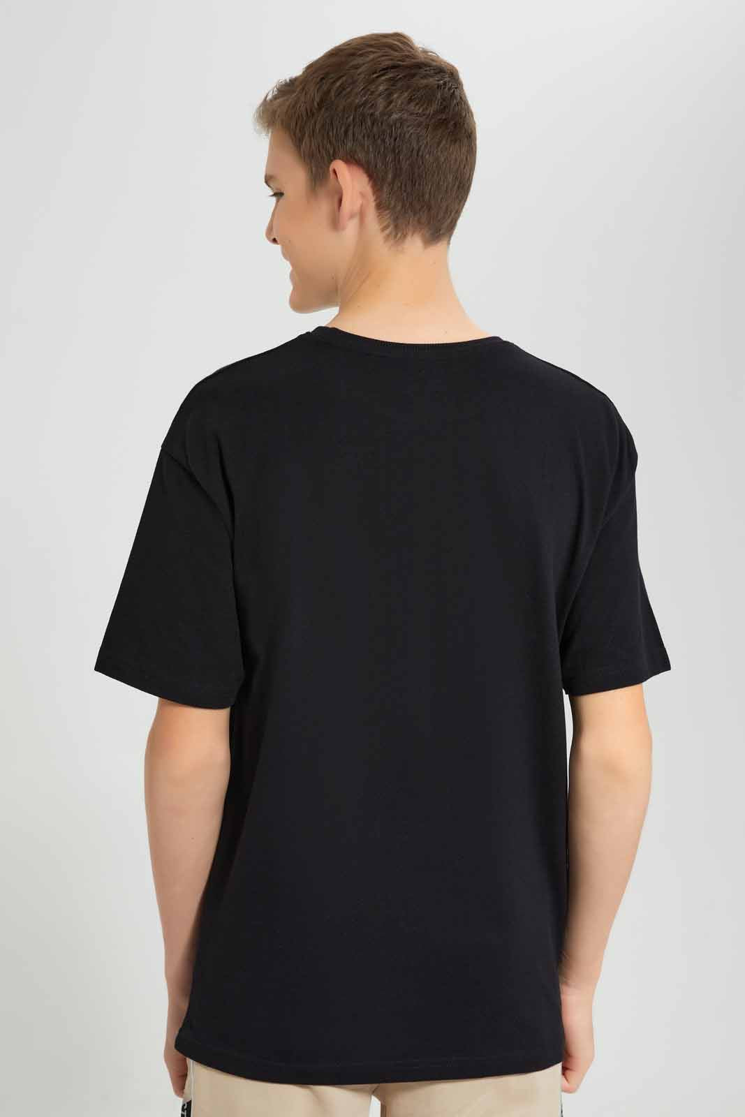 Redtag-Black-Oversize-Sweat-T-Shirt-BSR-Sweatshirts,-Category:Sweatshirts,-Colour:Black,-Deals:New-In,-Filter:Senior-Boys-(9-to-14-Yrs),-New-In-BSR-APL,-Non-Sale,-Section:Boys-(0-to-14Yrs),-TBL,-W22O-Senior-Boys-9 to 14 Years