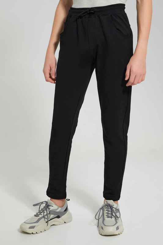 Redtag-Black-Stretch-Active-Pants-BSR-Joggers,-Category:Joggers,-Colour:Black,-Deals:New-In,-Filter:Senior-Boys-(8-to-14-Yrs),-New-In-BSR-APL,-Non-Sale,-Section:Boys-(0-to-14Yrs),-W22O-Senior-Boys-9 to 14 Years
