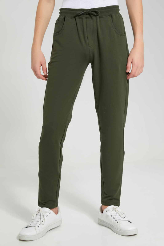 Redtag-Olive-Stretch-Active-Pants-BSR-Joggers,-Category:Joggers,-Colour:Olive,-Deals:New-In,-Filter:Senior-Boys-(8-to-14-Yrs),-New-In-BSR-APL,-Non-Sale,-Section:Boys-(0-to-14Yrs),-W22O-Senior-Boys-9 to 14 Years