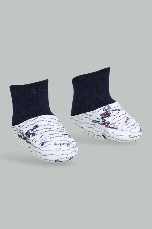 Redtag-Blue-Mickey-Mouse-Mittiens-&-Booties-Set-Category:Booties,-CHR,-Colour:Blue,-Deals:New-In,-Filter:Baby-(0-to-12-Mths),-NBB-Booties,-New-In-NBB-APL,-Non-Sale,-Section:Boys-(0-to-14Yrs),-W22O-Baby-0 to 12 Months