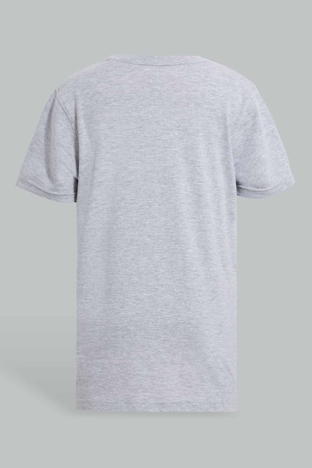 Redtag-Grey-Mel-Joker-T-Shirt-BSR-T-Shirts,-Category:T-Shirts,-Colour:Grey,-Deals:New-In,-Filter:Senior-Boys-(9-to-14-Yrs),-New-In-BSR-APL,-Non-Sale,-Section:Boys-(0-to-14Yrs),-TBL,-W22O-Senior-Boys-9 to 14 Years