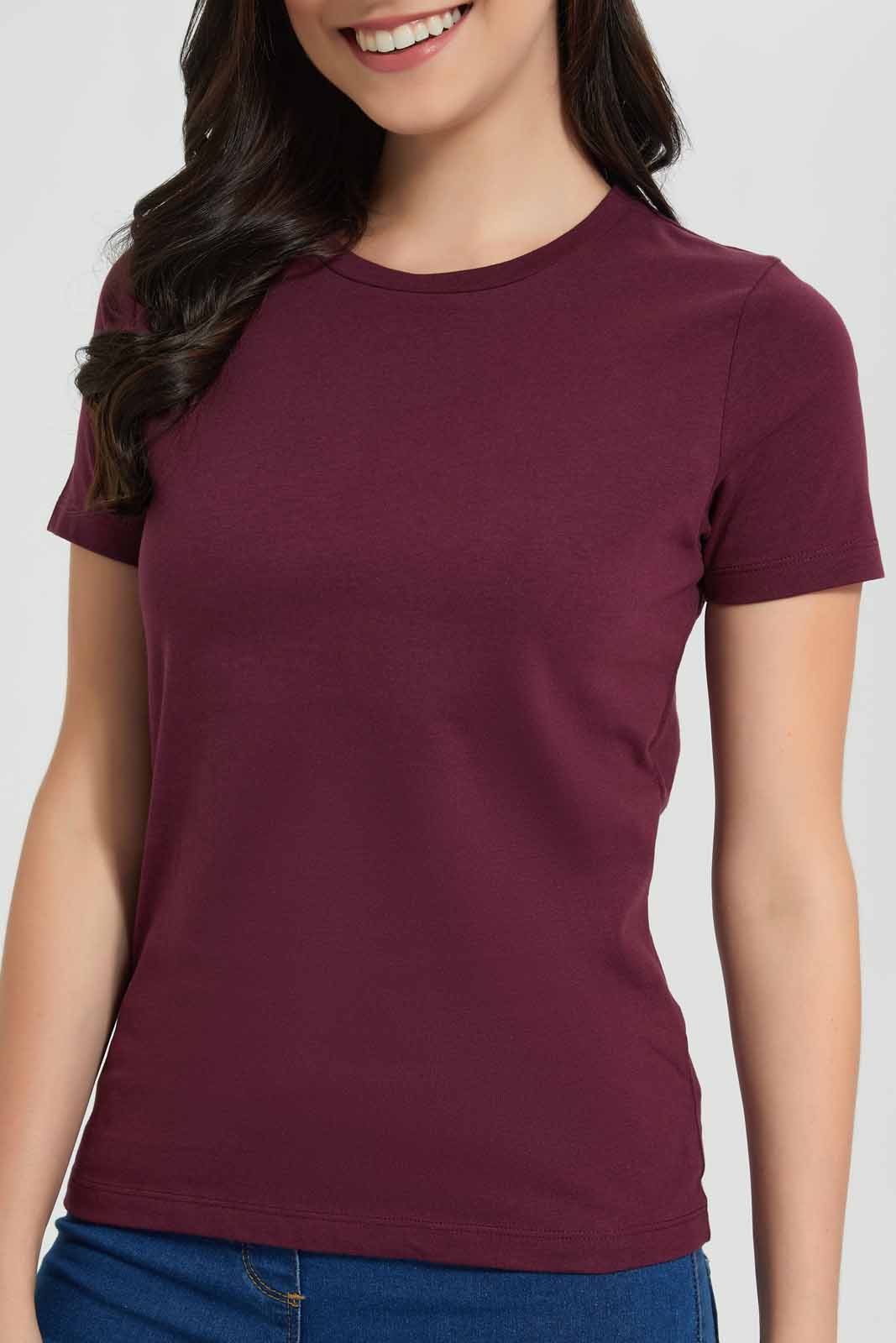 Redtag-Black-Short-Sleeve-Crew-Neck-T-Shirt-Category:T-Shirts,-Colour:Black,-Deals:New-In,-Filter:Women's-Clothing,-New-In-Women,-Non-Sale,-Section:Women,-TBL,-W22O,-Women-T-Shirts-Women's-