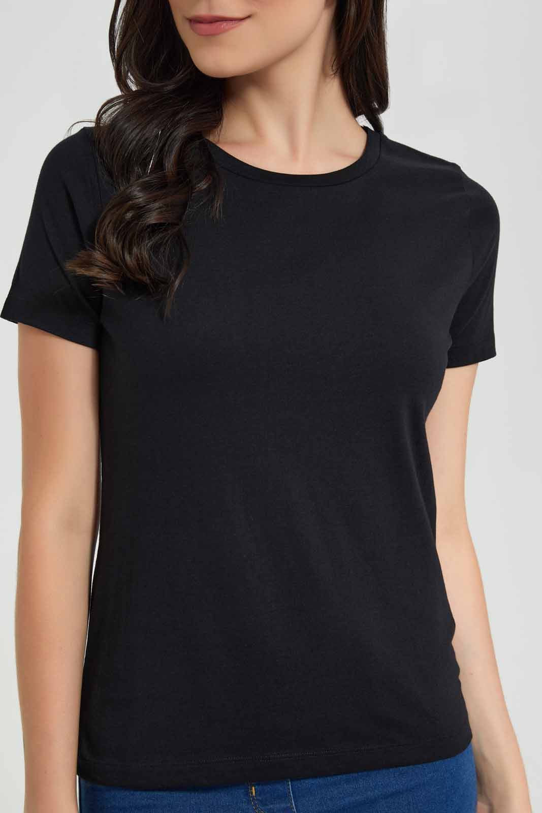 Redtag-Peach-Short-Sleeve-Crew-Neck-T-Shirt-Category:T-Shirts,-Colour:Orange,-Deals:New-In,-Filter:Women's-Clothing,-New-In-Women,-Non-Sale,-Section:Women,-TBL,-W22O,-Women-T-Shirts-Women's-