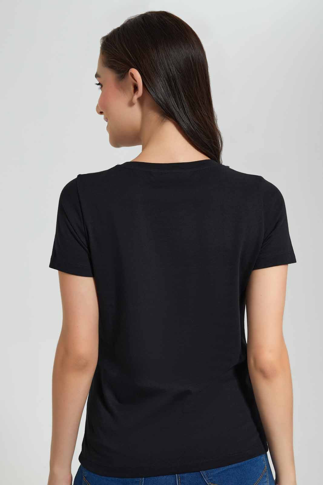 Redtag-Peach-Short-Sleeve-Crew-Neck-T-Shirt-Category:T-Shirts,-Colour:Orange,-Deals:New-In,-Filter:Women's-Clothing,-New-In-Women,-Non-Sale,-Section:Women,-TBL,-W22O,-Women-T-Shirts-Women's-
