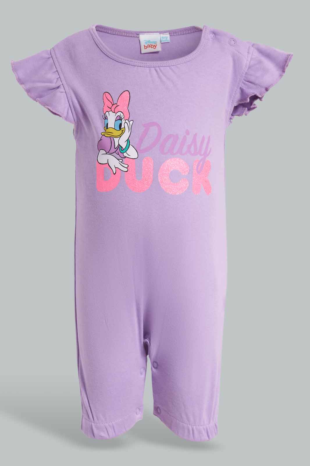 Redtag-Pink-Daisy-2-Piece-Pack-Rompers-Category:Sleepsuits,-CHR,-Colour:Apricot,-Deals:New-In,-Filter:Baby-(0-to-12-Mths),-NBG-Sleepsuits,-New-In-NBG-APL,-Non-Sale,-Section:Girls-(0-to-14Yrs),-W22O-Baby-0 to 12 Months