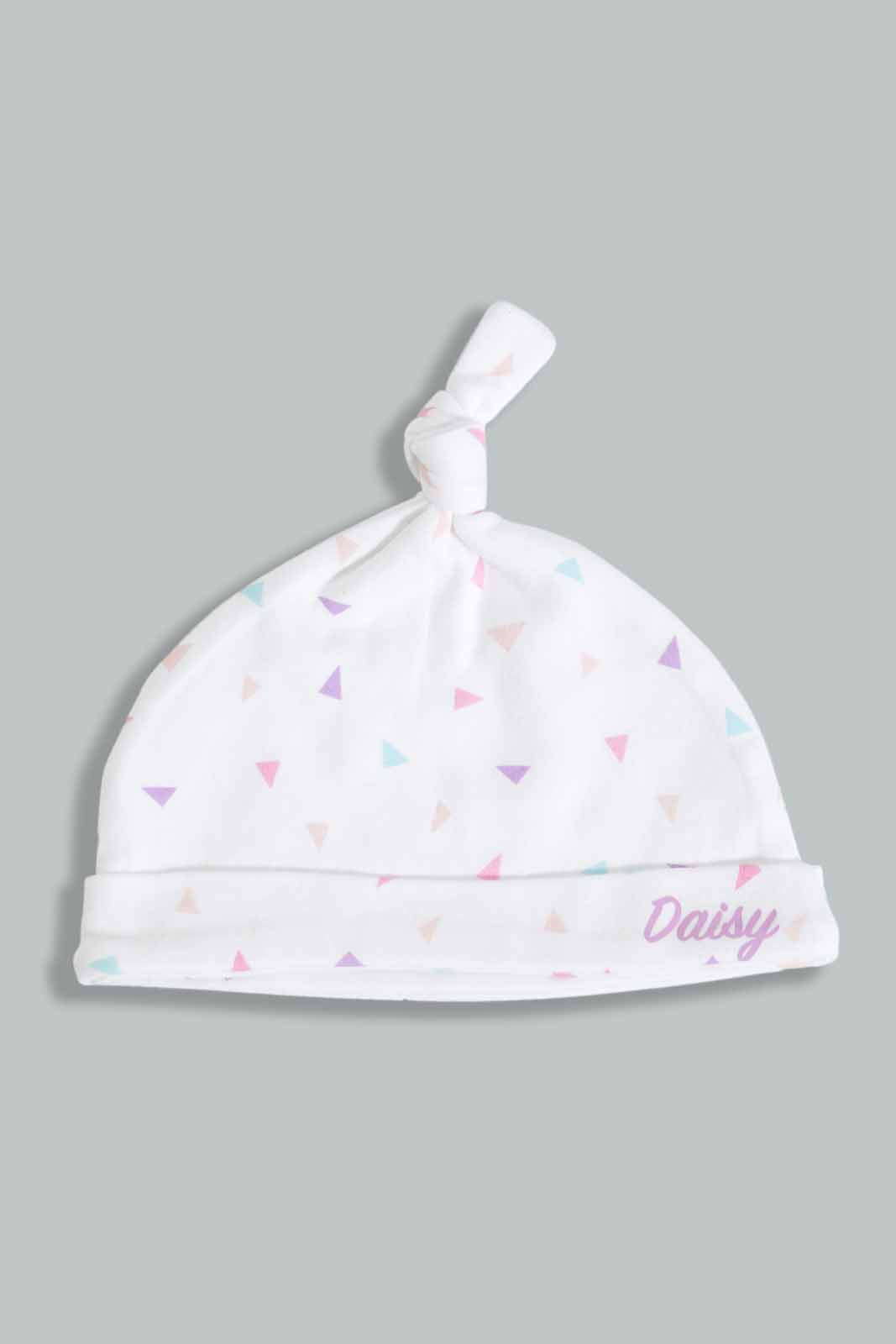 Redtag-Pink-Daisy-Duck-2-Piece-Pack-Hat-Category:Newborn-Accessories,-CHR,-Colour:Apricot,-Deals:New-In,-Filter:Baby-(0-to-12-Mths),-NBG-Newborn-Accessories,-New-In-NBG-APL,-Non-Sale,-Section:Girls-(0-to-14Yrs),-W22O-Baby-0 to 12 Months