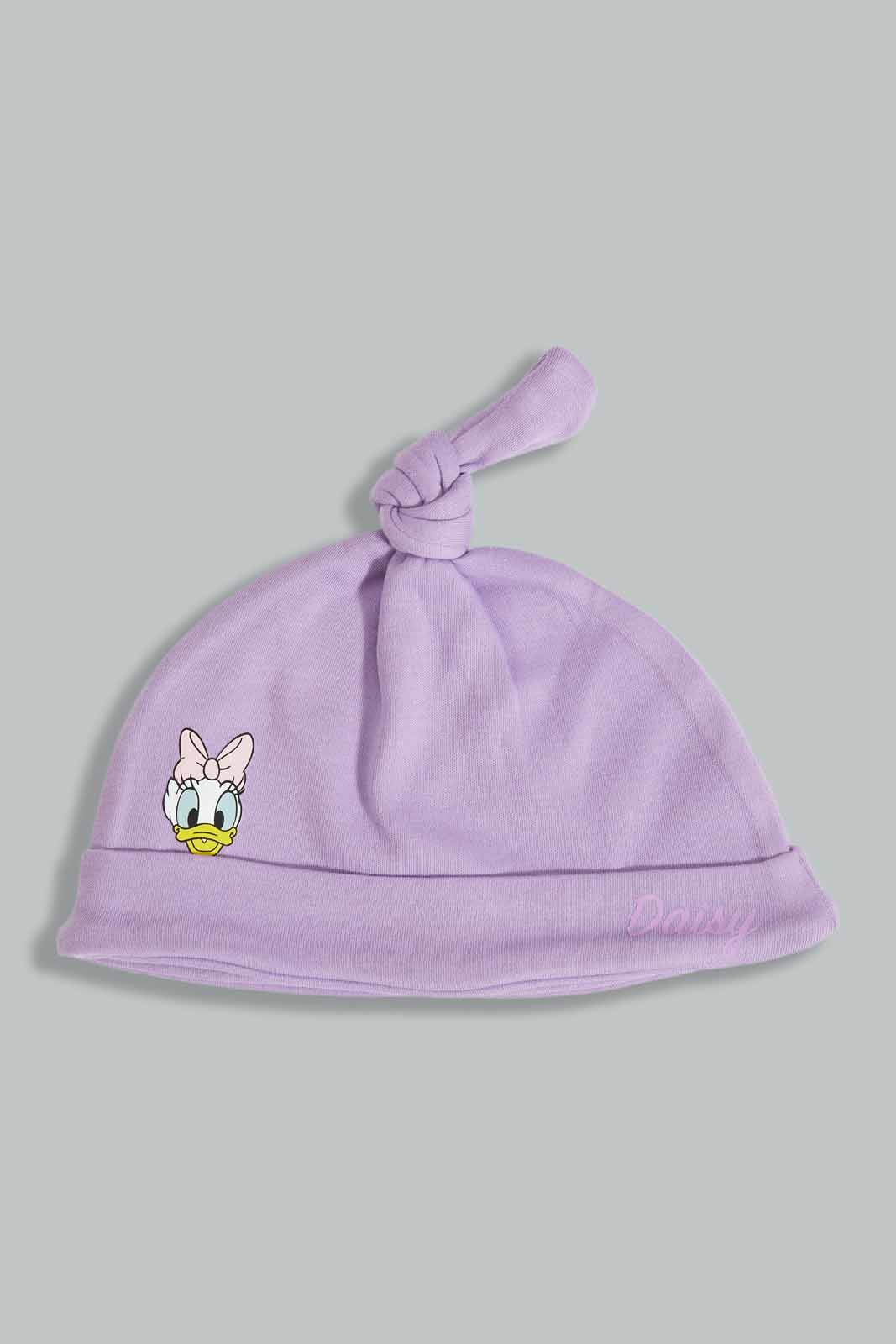 Redtag-Pink-Daisy-Duck-2-Piece-Pack-Hat-Category:Newborn-Accessories,-CHR,-Colour:Apricot,-Deals:New-In,-Filter:Baby-(0-to-12-Mths),-NBG-Newborn-Accessories,-New-In-NBG-APL,-Non-Sale,-Section:Girls-(0-to-14Yrs),-W22O-Baby-0 to 12 Months