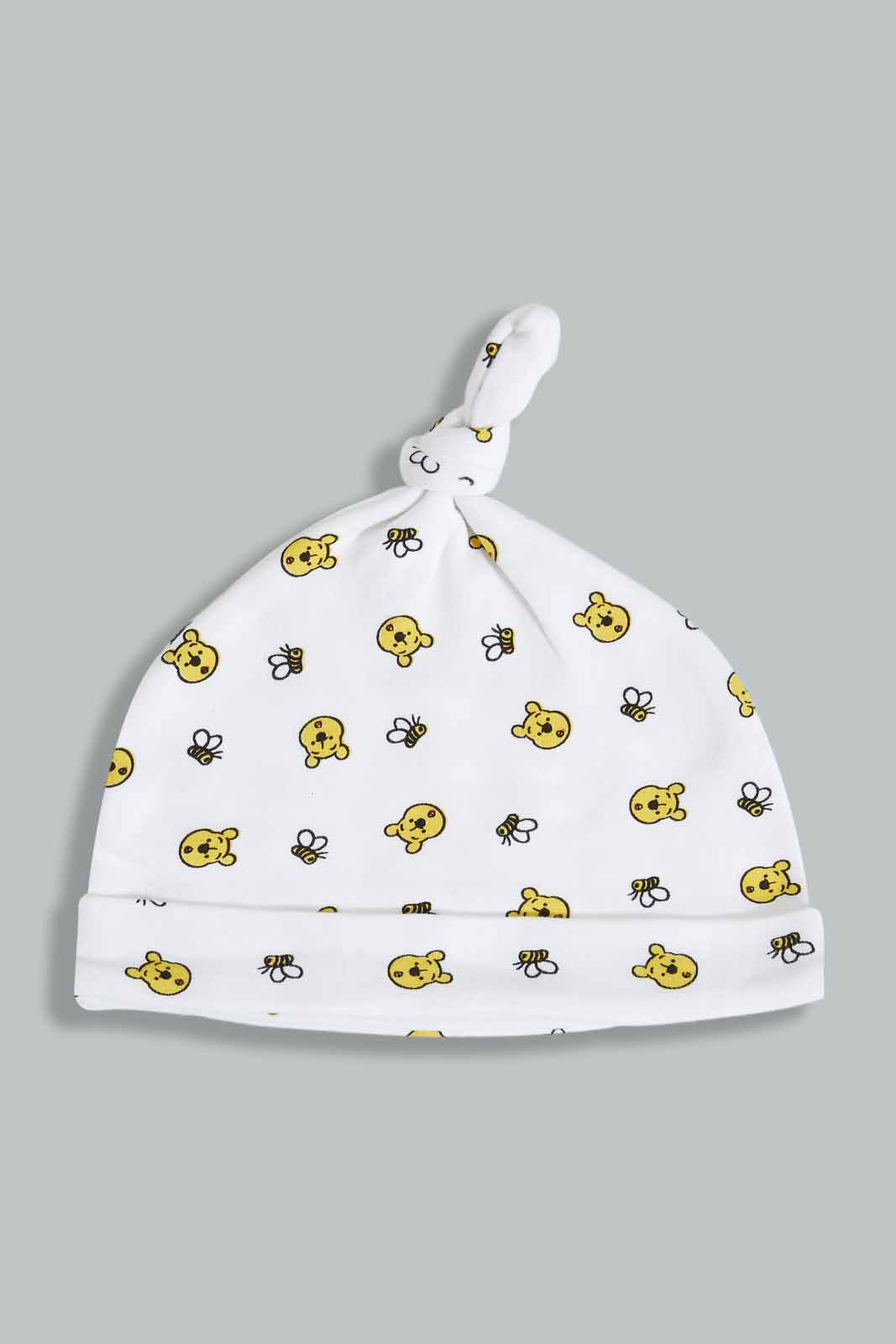 Redtag-Yellow-Winnie-The-Pooh-2-Piece-Pack-Hat-Category:Newborn-Accessories,-CHR,-Colour:Yellow,-Deals:New-In,-Filter:Baby-(0-to-12-Mths),-NBB-Newborn-Accessories,-New-In-NBB-APL,-Non-Sale,-Section:Boys-(0-to-14Yrs),-W22O-Baby-0 to 12 Months