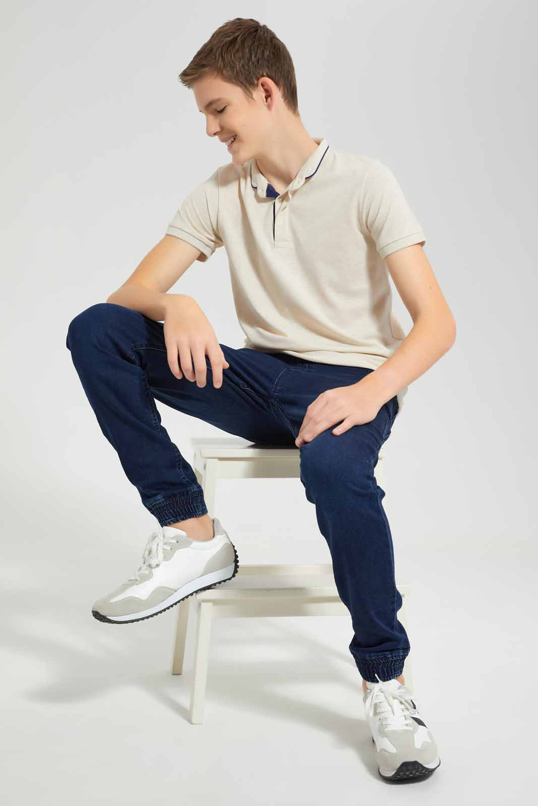 Redtag-Beige-Table-Polo-BSR-Polo-T-Shirts,-Category:Polo-T-Shirts,-Colour:Beige,-Deals:New-In,-Filter:Senior-Boys-(9-to-14-Yrs),-New-In-BSR-APL,-Non-Sale,-Section:Boys-(0-to-14Yrs),-TBL,-W22O-Senior-Boys-9 to 14 Years