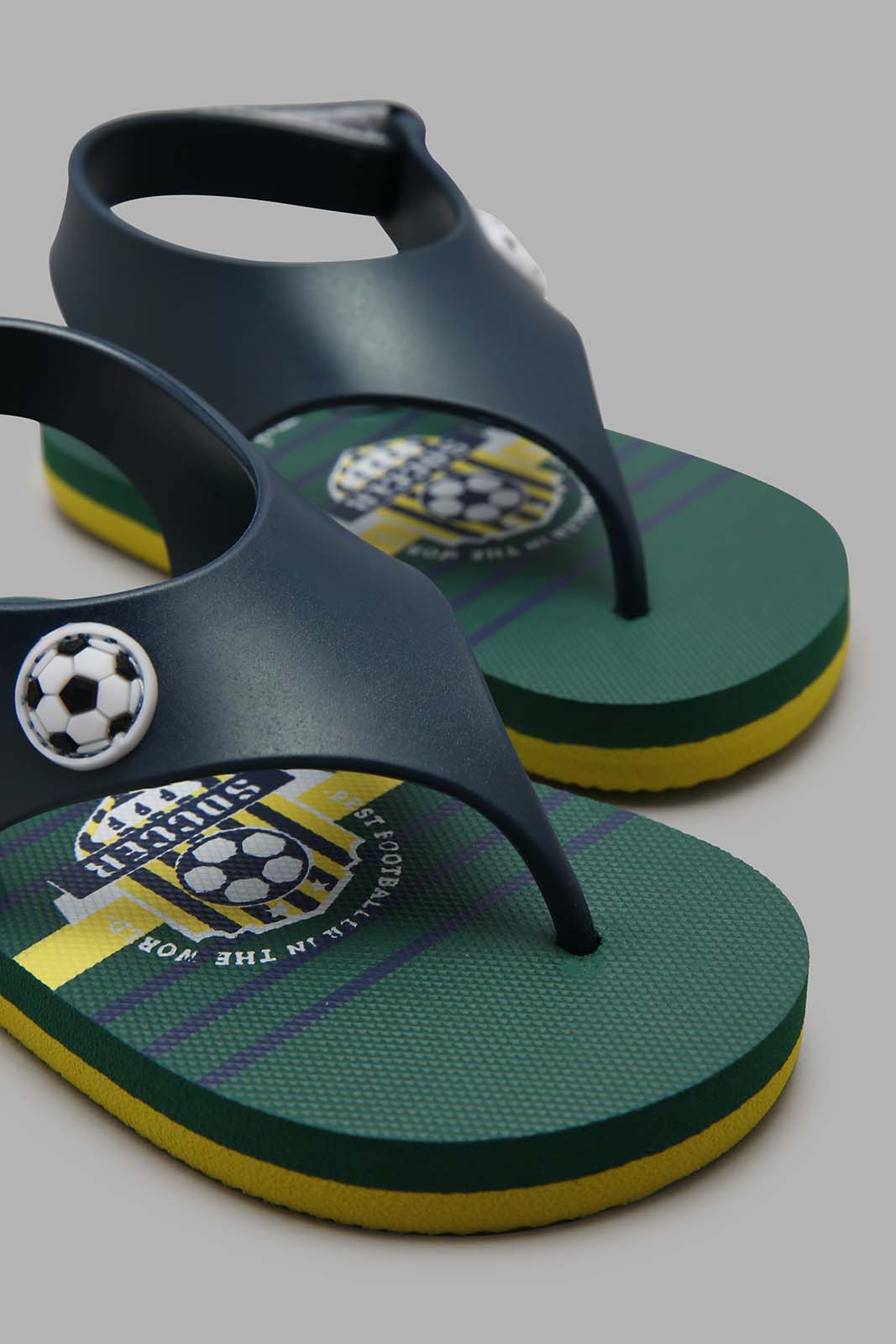 Redtag-Green-Foot-Ball-Print-Toe-Post-With-Backstrap-BOY-Flip-Flops,-Category:Flip-Flops,-Colour:Assorted,-Deals:New-In,-Filter:Boys-Footwear-(3-to-5-Yrs),-New-In-BOY-FOO,-Non-Sale,-Section:Boys-(0-to-14Yrs),-W22A-Boys-3 to 5 Years