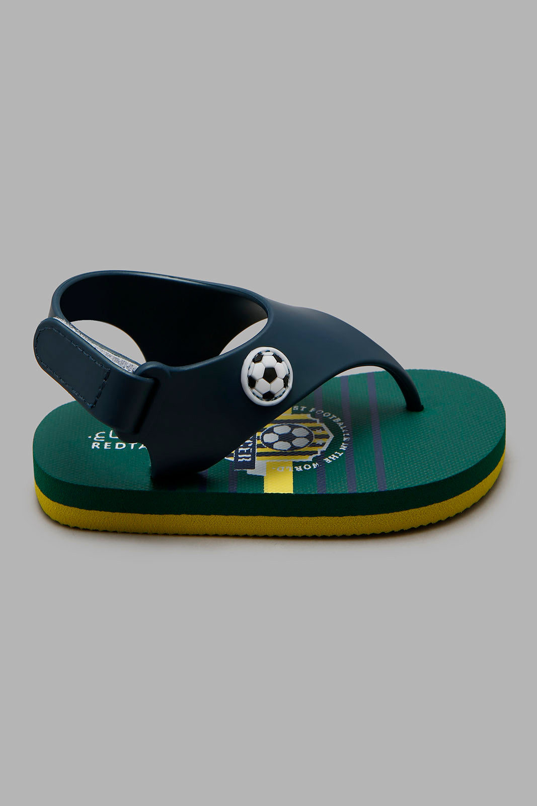 Redtag-Green-Foot-Ball-Print-Toe-Post-With-Backstrap-BOY-Flip-Flops,-Category:Flip-Flops,-Colour:Assorted,-Deals:New-In,-Filter:Boys-Footwear-(3-to-5-Yrs),-New-In-BOY-FOO,-Non-Sale,-Section:Boys-(0-to-14Yrs),-W22A-Boys-3 to 5 Years