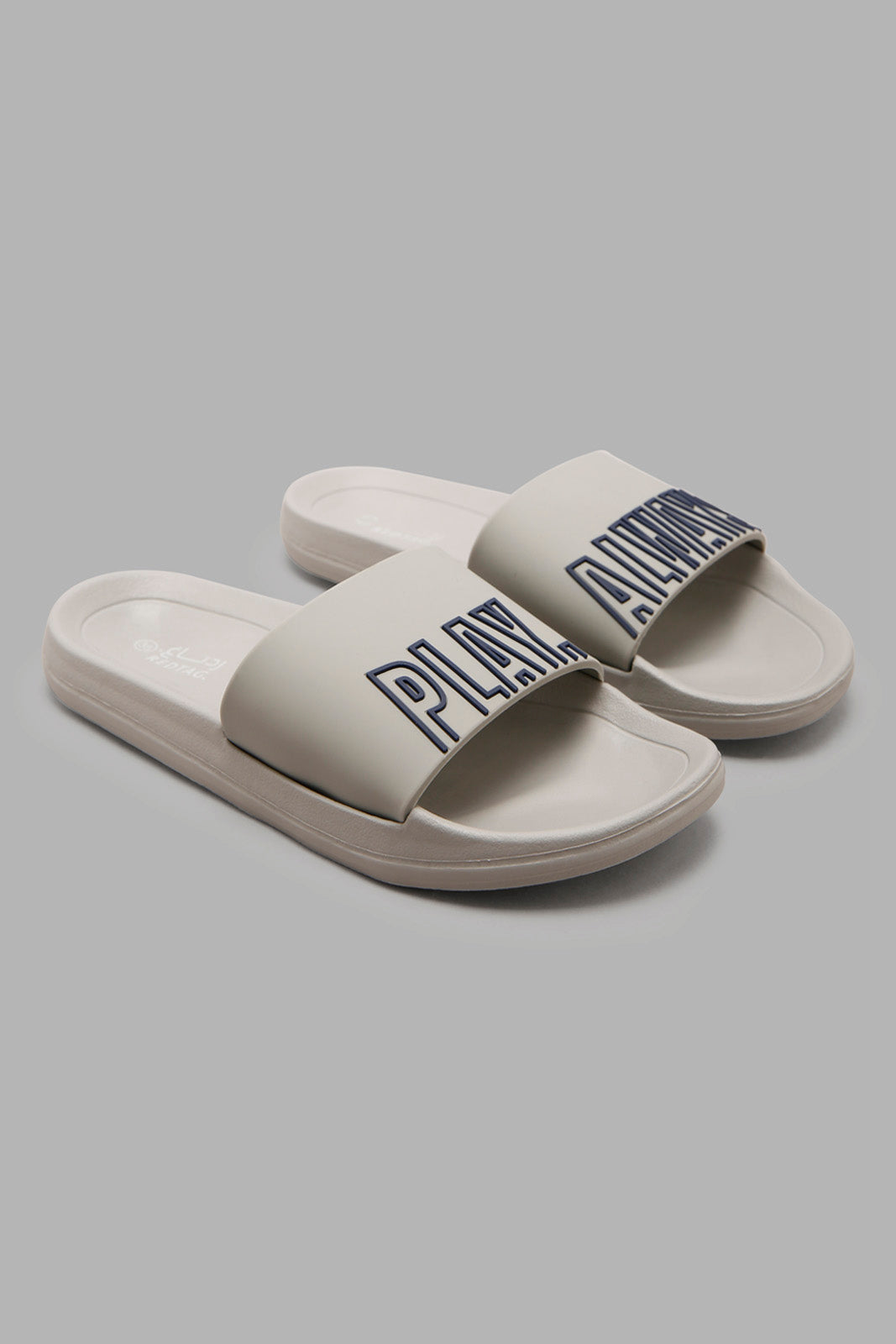 Redtag-Grey-Slogan-Print-Slide-BSR-Flip-Flops,-Category:Flip-Flops,-Colour:Grey,-Deals:New-In,-Filter:Boys-Footwear-(5-to-14-Yrs),-New-In-BSR-FOO,-Non-Sale,-Section:Boys-(0-to-14Yrs),-W22A-Senior-Boys-5 to 14 Years