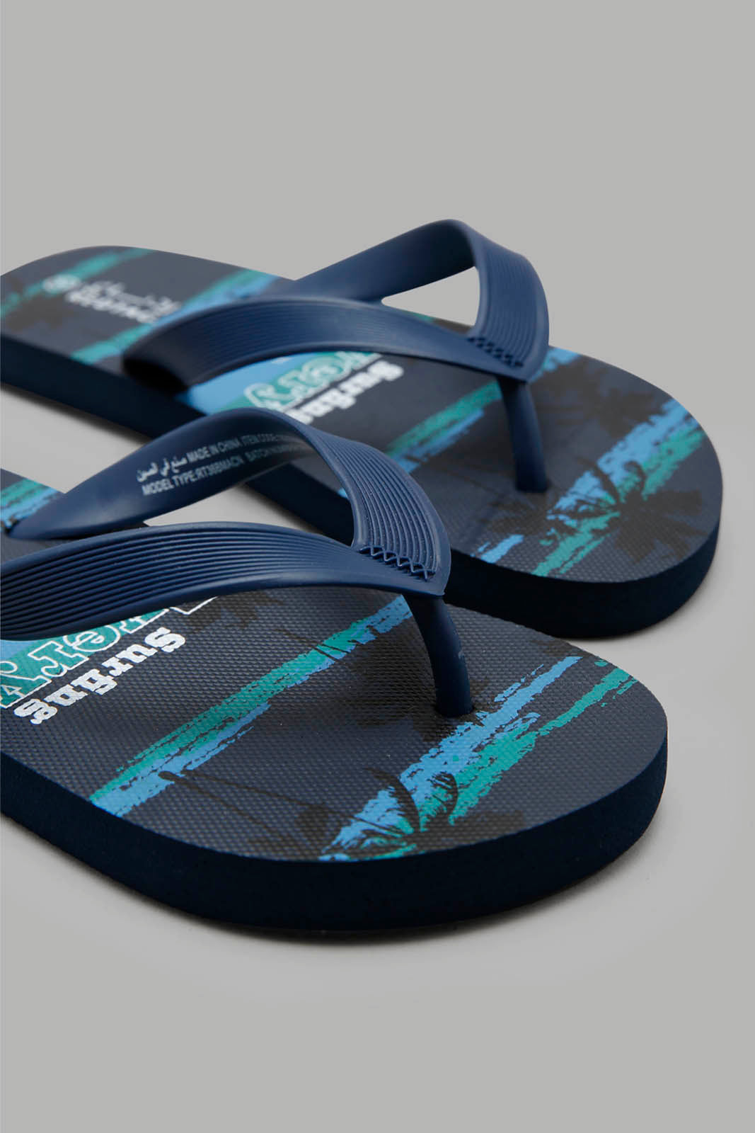 Redtag-Navy-Beach-Print-Toe-Post-BSR-Flip-Flops,-Category:Flip-Flops,-Colour:Navy,-Deals:New-In,-Filter:Boys-Footwear-(5-to-14-Yrs),-New-In-BSR-FOO,-Non-Sale,-Section:Boys-(0-to-14Yrs),-W22A-Senior-Boys-5 to 14 Years