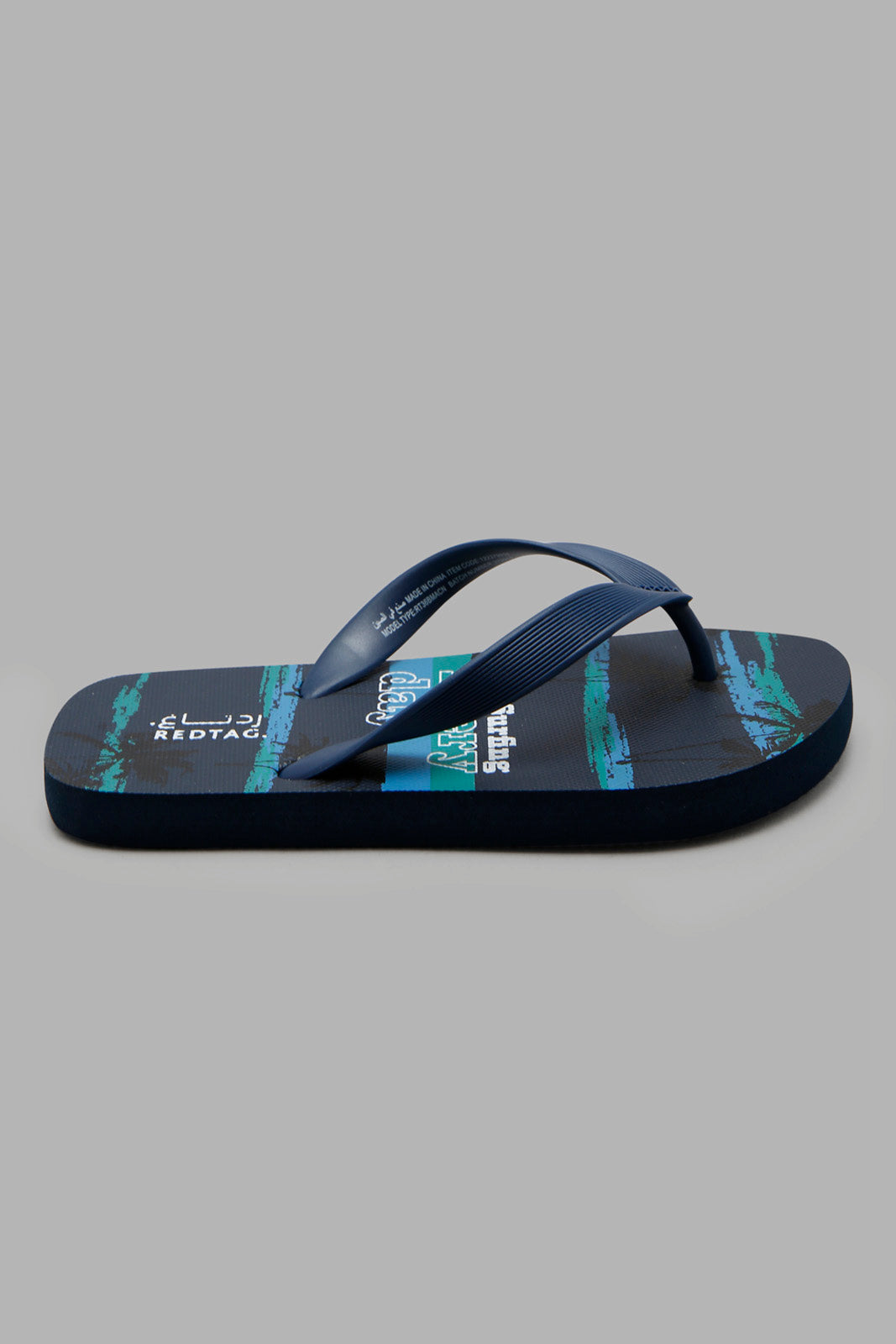 Redtag-Navy-Beach-Print-Toe-Post-BSR-Flip-Flops,-Category:Flip-Flops,-Colour:Navy,-Deals:New-In,-Filter:Boys-Footwear-(5-to-14-Yrs),-New-In-BSR-FOO,-Non-Sale,-Section:Boys-(0-to-14Yrs),-W22A-Senior-Boys-5 to 14 Years
