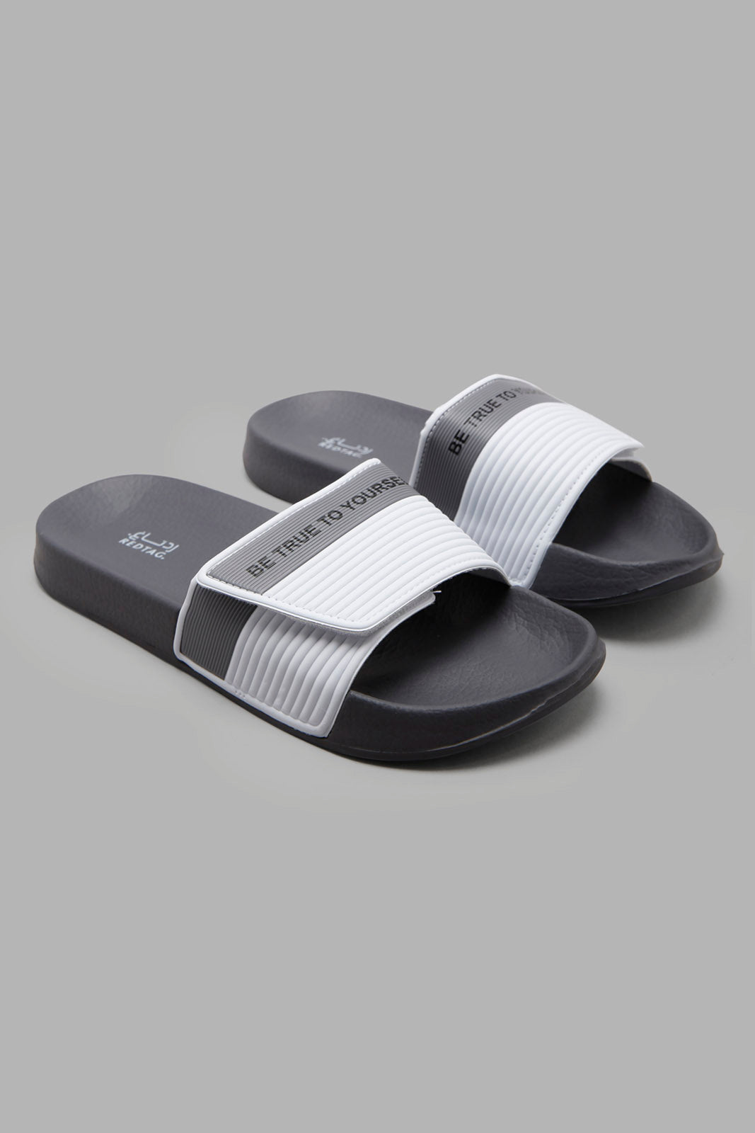 Redtag-Grey-Slogan-Print-Slide-BSR-Flip-Flops,-Category:Flip-Flops,-Colour:Grey,-Deals:New-In,-Filter:Boys-Footwear-(5-to-14-Yrs),-New-In-BSR-FOO,-Non-Sale,-Section:Boys-(0-to-14Yrs),-W22A-Senior-Boys-5 to 14 Years