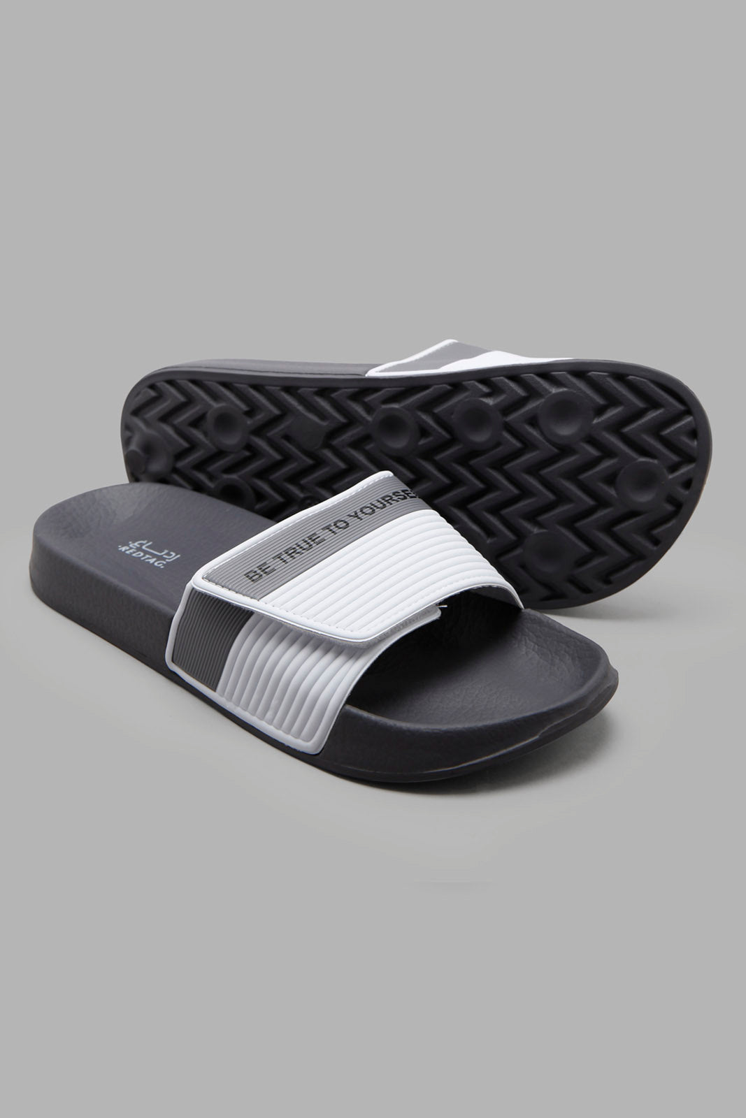 Redtag-Grey-Slogan-Print-Slide-BSR-Flip-Flops,-Category:Flip-Flops,-Colour:Grey,-Deals:New-In,-Filter:Boys-Footwear-(5-to-14-Yrs),-New-In-BSR-FOO,-Non-Sale,-Section:Boys-(0-to-14Yrs),-W22A-Senior-Boys-5 to 14 Years