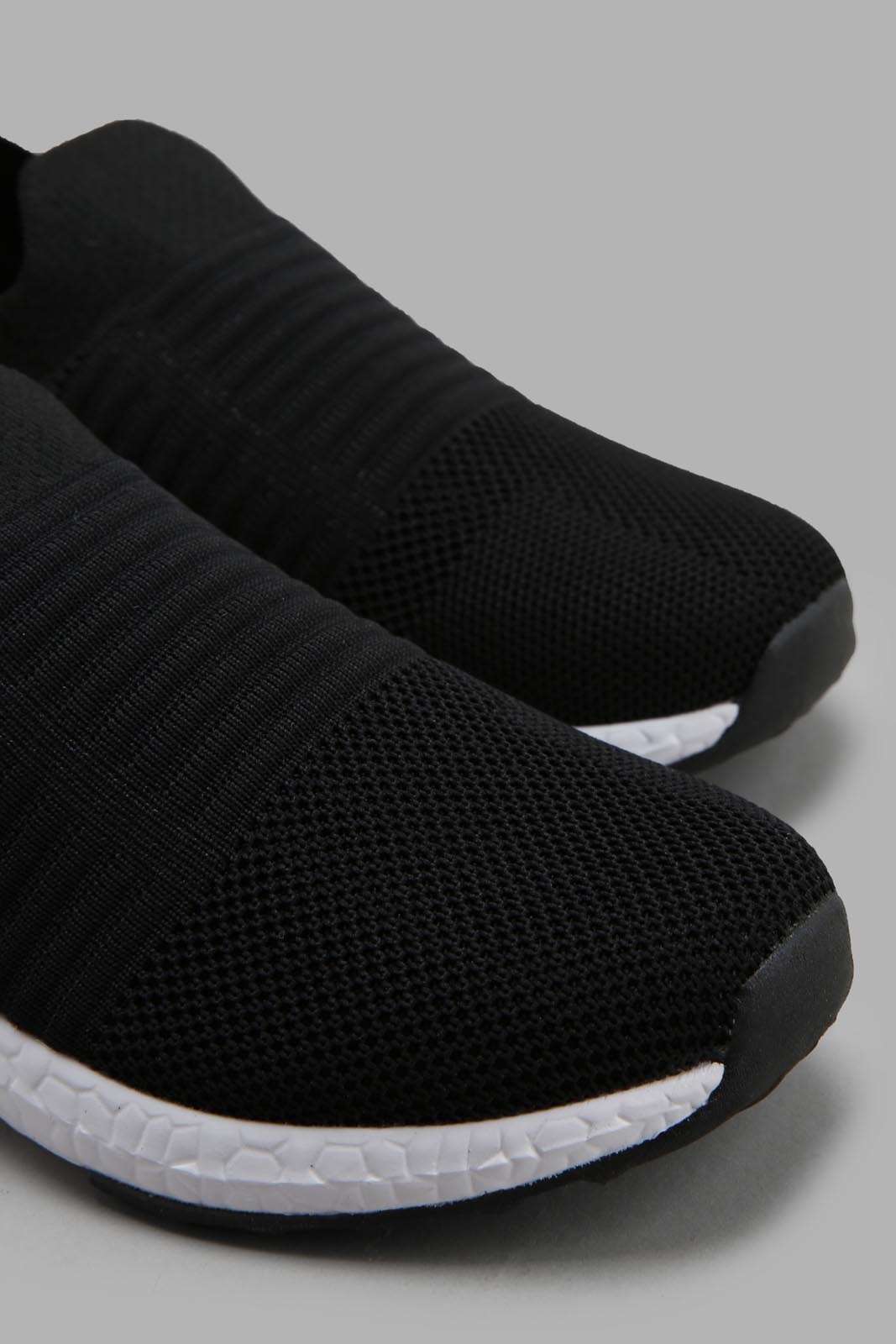 Redtag-Black-Knit-Slip-On-BSR-Trainers,-Category:Trainers,-Colour:Black,-Deals:New-In,-Filter:Boys-Footwear-(5-to-14-Yrs),-New-In-BSR-FOO,-Non-Sale,-Section:Boys-(0-to-14Yrs),-W22A-Senior-Boys-5 to 14 Years