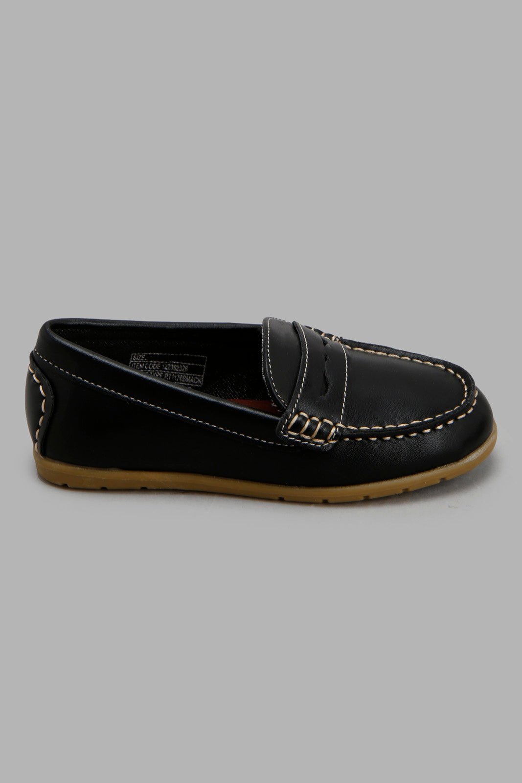 Redtag-Black-Penny-Loafer-BOY-Shoes,-Category:Shoes,-Colour:Black,-Deals:New-In,-Filter:Boys-Footwear-(3-to-5-Yrs),-New-In-BOY-FOO,-Non-Sale,-Section:Boys-(0-to-14Yrs),-W22A-Boys-3 to 5 Years