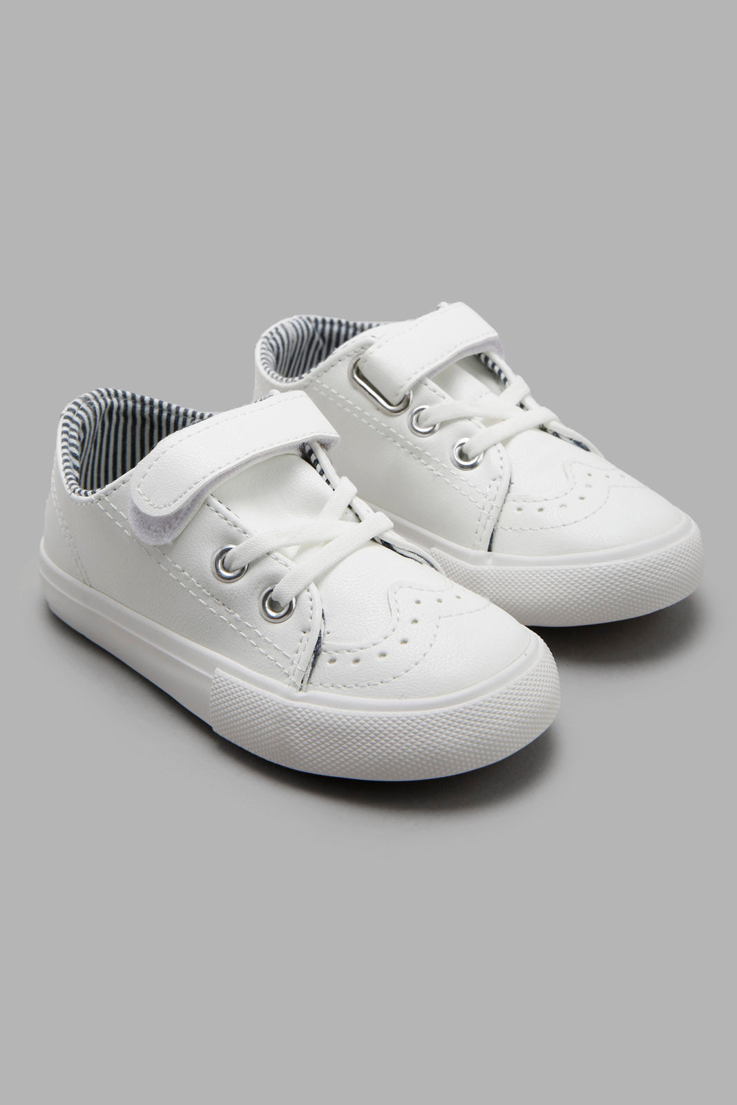 Redtag-White-Sneaker-Category:Shoes,-Colour:White,-Deals:New-In,-Filter:Boys-Footwear-(1-to-3-Yrs),-INB-Shoes,-New-In-INB-FOO,-Non-Sale,-Section:Boys-(0-to-14Yrs),-W22A-Infant-Boys-1 to 3 Years