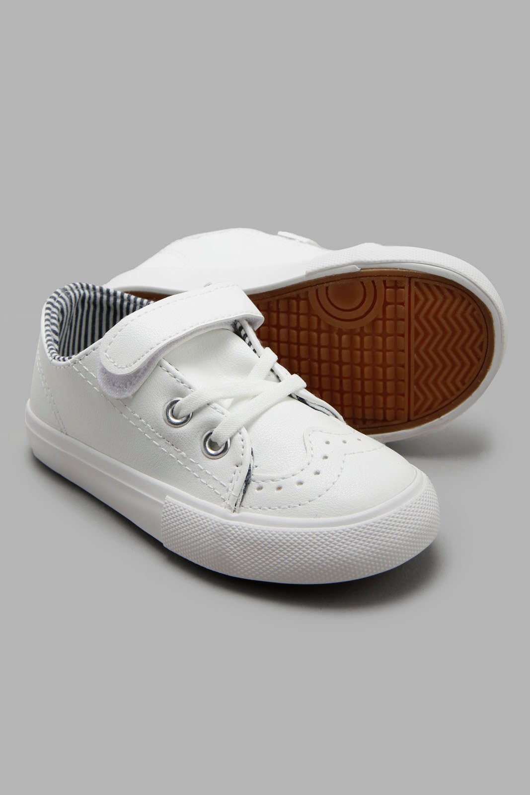 Redtag-White-Sneaker-Category:Shoes,-Colour:White,-Deals:New-In,-Filter:Boys-Footwear-(1-to-3-Yrs),-INB-Shoes,-New-In-INB-FOO,-Non-Sale,-Section:Boys-(0-to-14Yrs),-W22A-Infant-Boys-1 to 3 Years