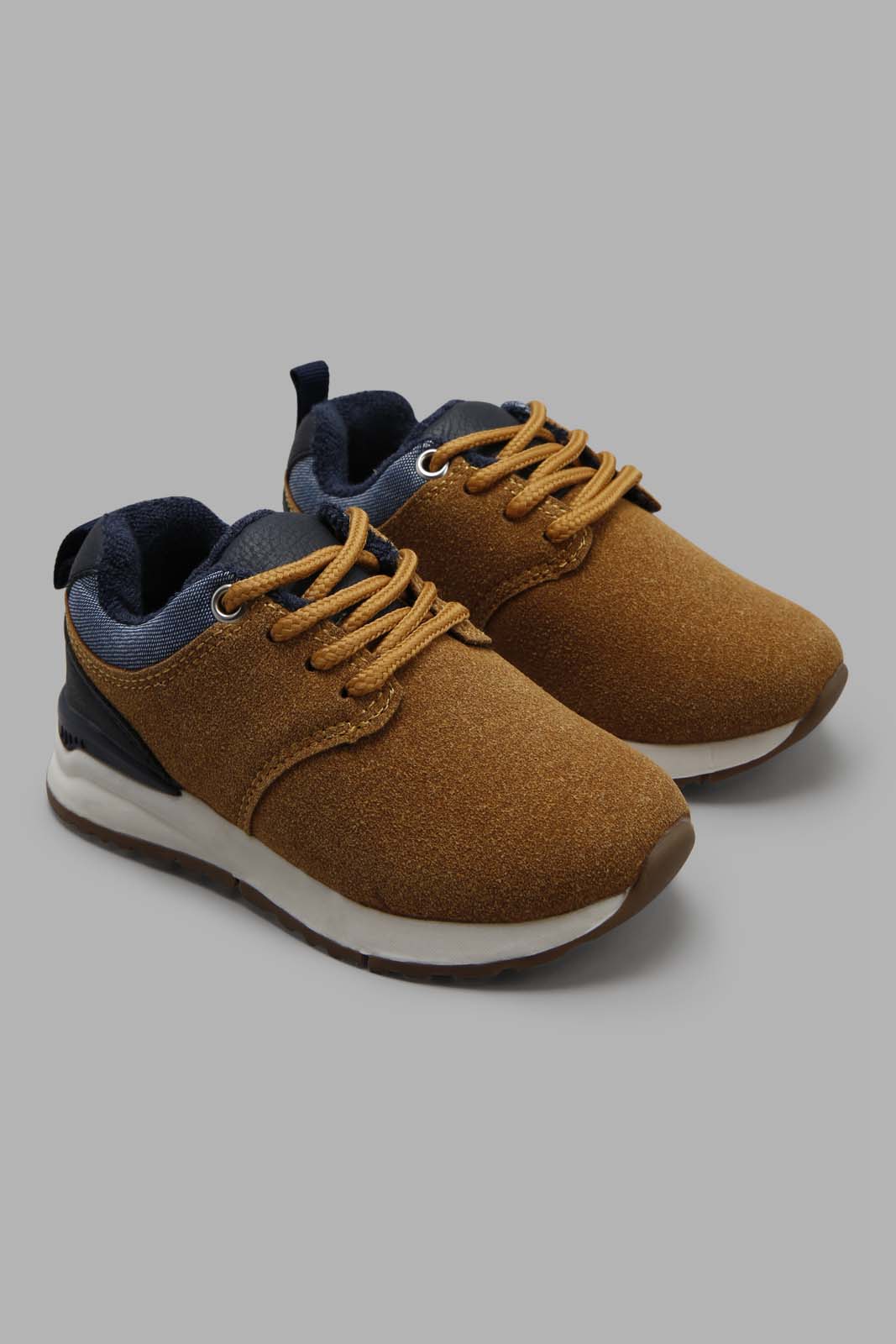 Redtag-Mustard-Lace-Up-Trainer-Category:Shoes,-Colour:Mustard,-Deals:New-In,-Filter:Boys-Footwear-(1-to-3-Yrs),-INB-Shoes,-New-In-INB-FOO,-Non-Sale,-Section:Boys-(0-to-14Yrs),-W22A-Infant-Boys-1 to 3 Years